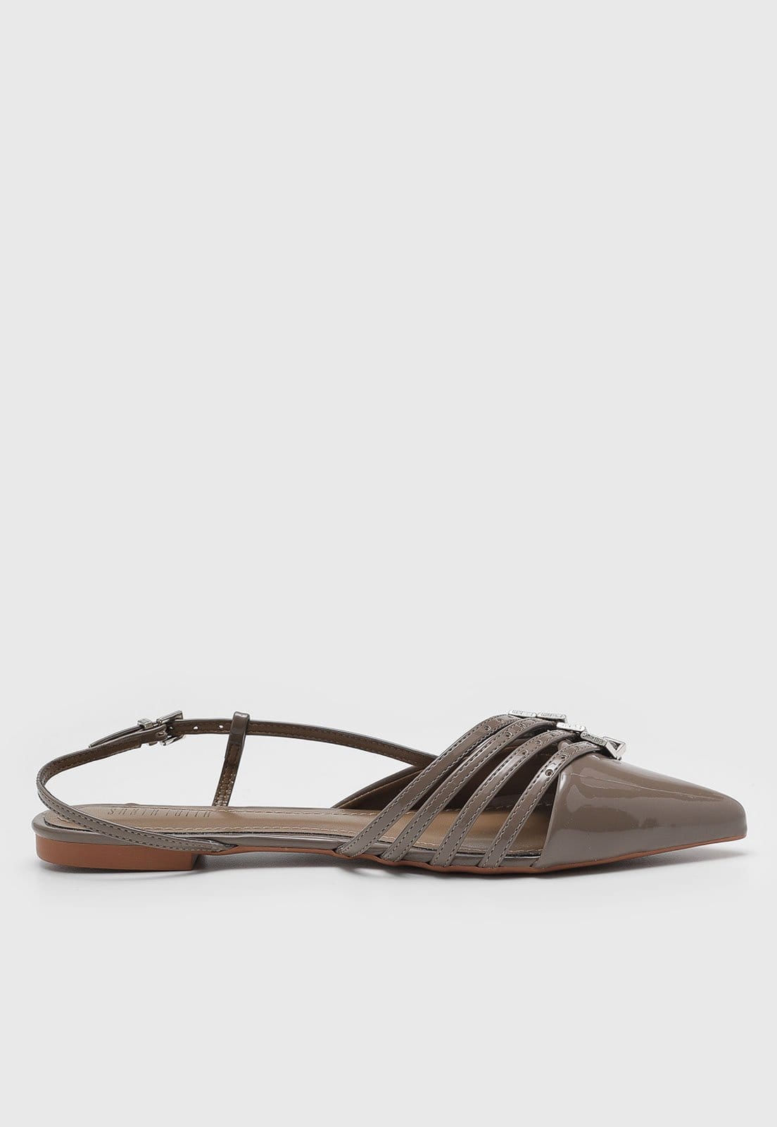 Vista 2 Sapatilha Slingback Santa Lolla Verniz Santa Lolla cinza