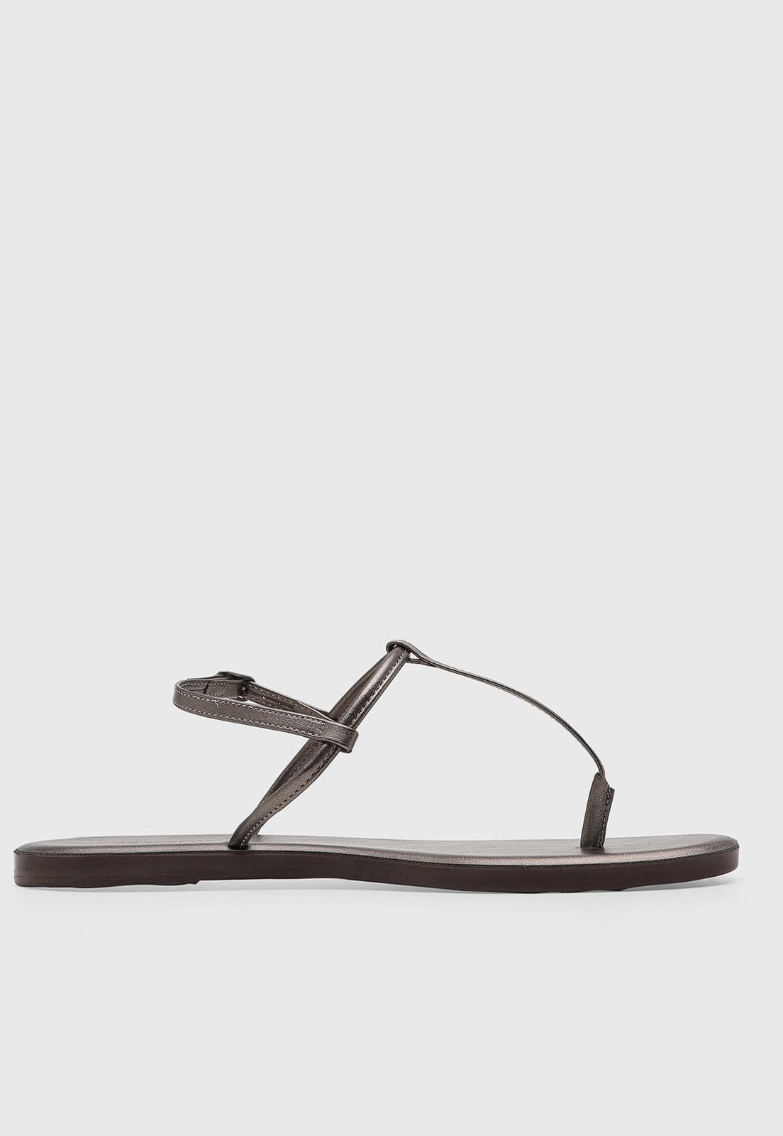 Vista 2 Rasteira Feminina Anacapri Metalizada Anacapri grafite