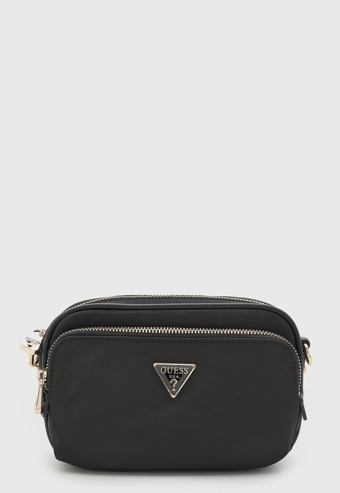 Bolsa Média Feminina Guess Logo Preta