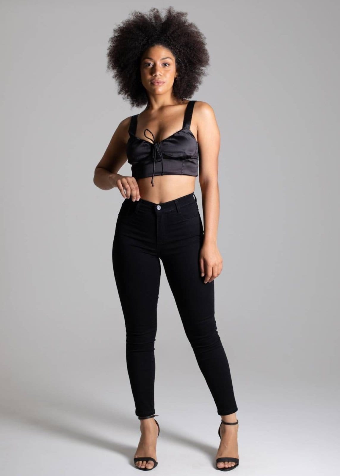 Vista 2 Calça Sarja Sawary Skinny - 265658 Sawary preto