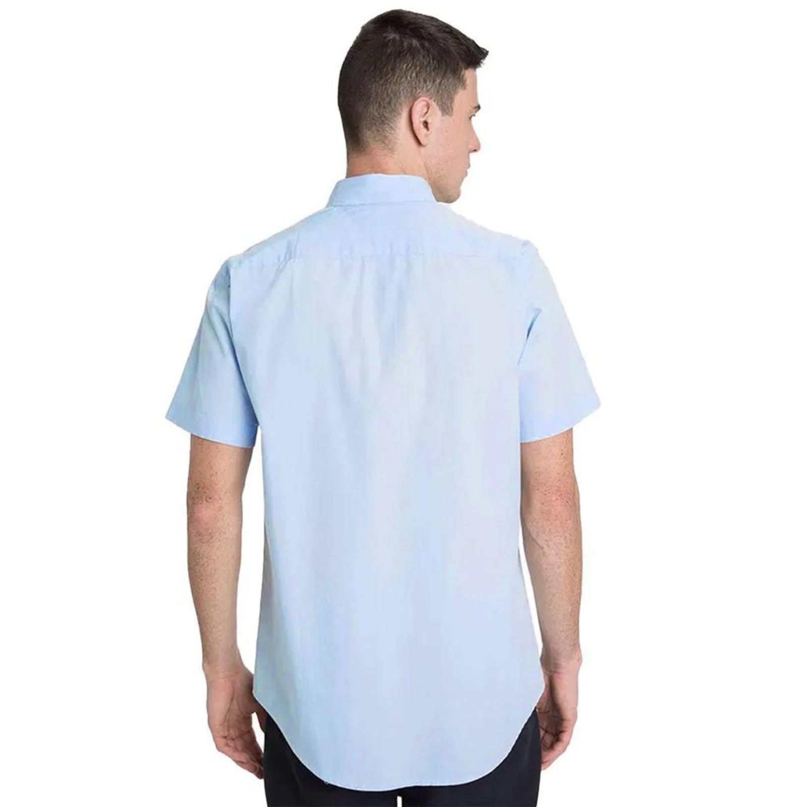 Vista 2 Camisa Social Manga Curta Tommy Hilfiger Light Oxford Tommy Hilfiger azul