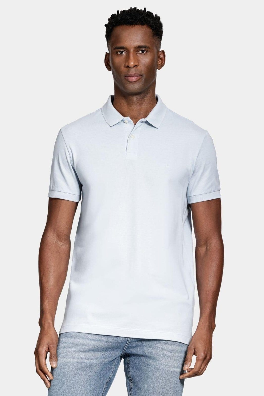 Vista 2 Polo Aramis Básica Piquet Topazio Aramis cinza