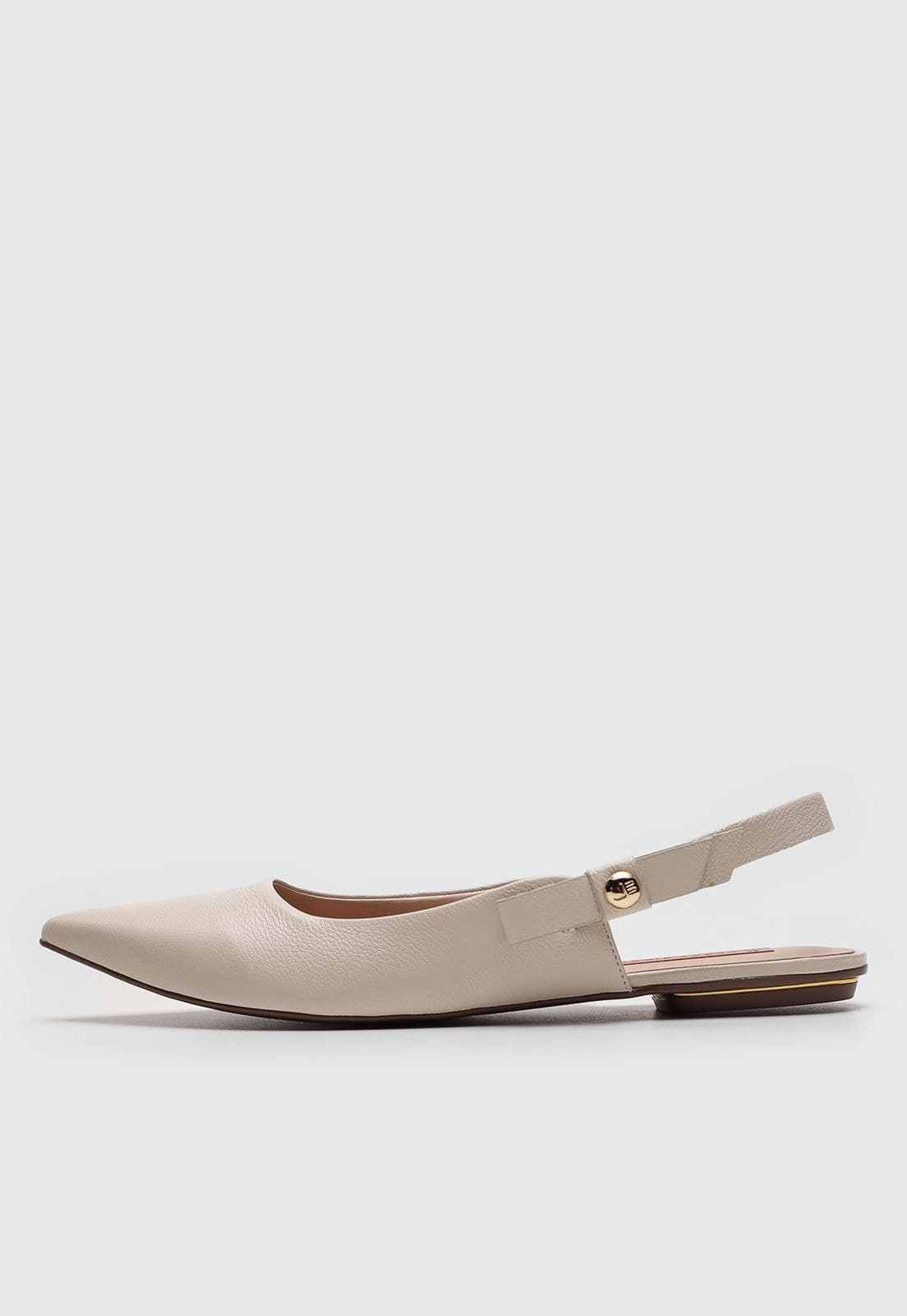 Sapatilha Slingback Jorge Bischoff Lisa Off-White