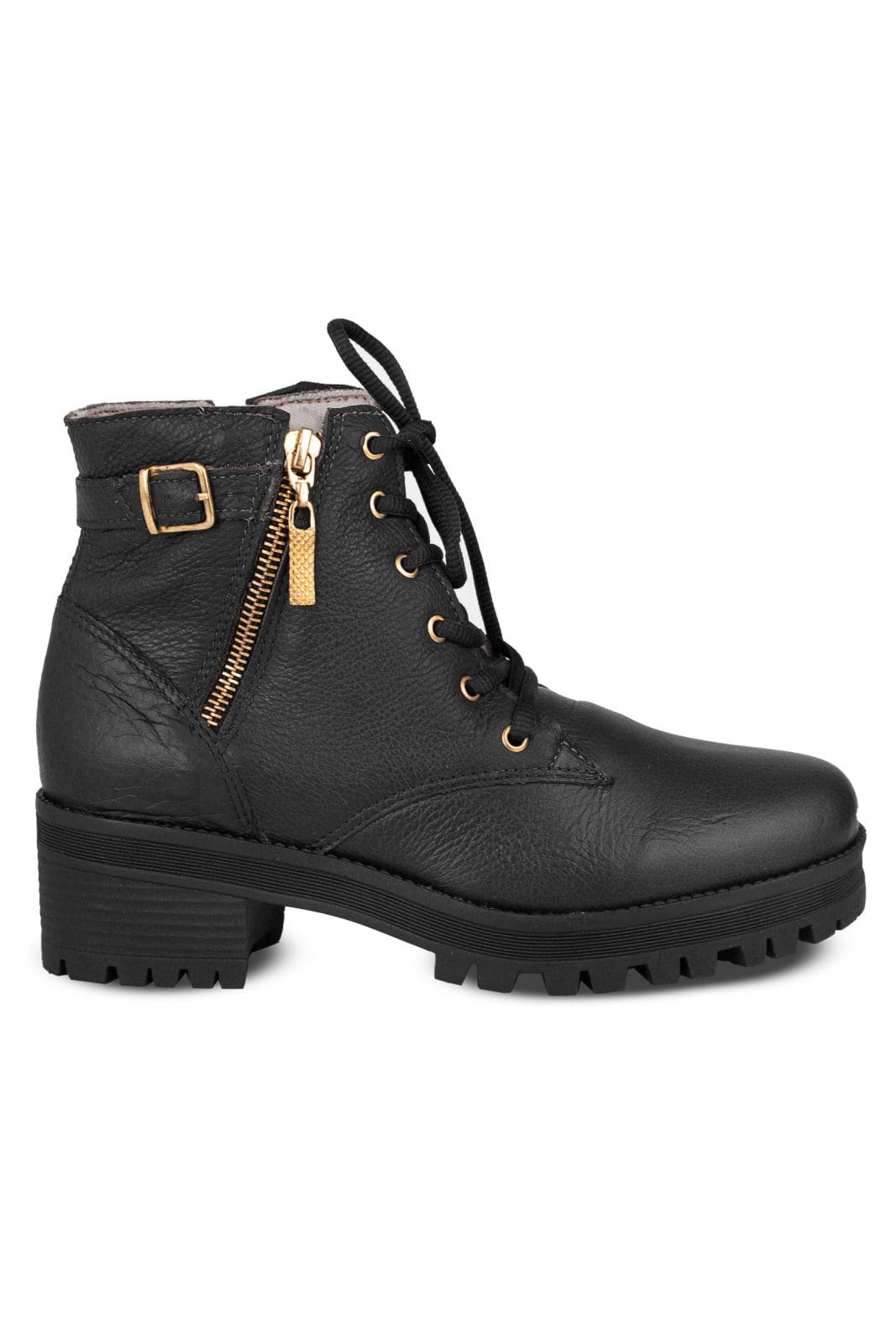 Coturno Andrea Vinci feminino em couro cano curto 7625