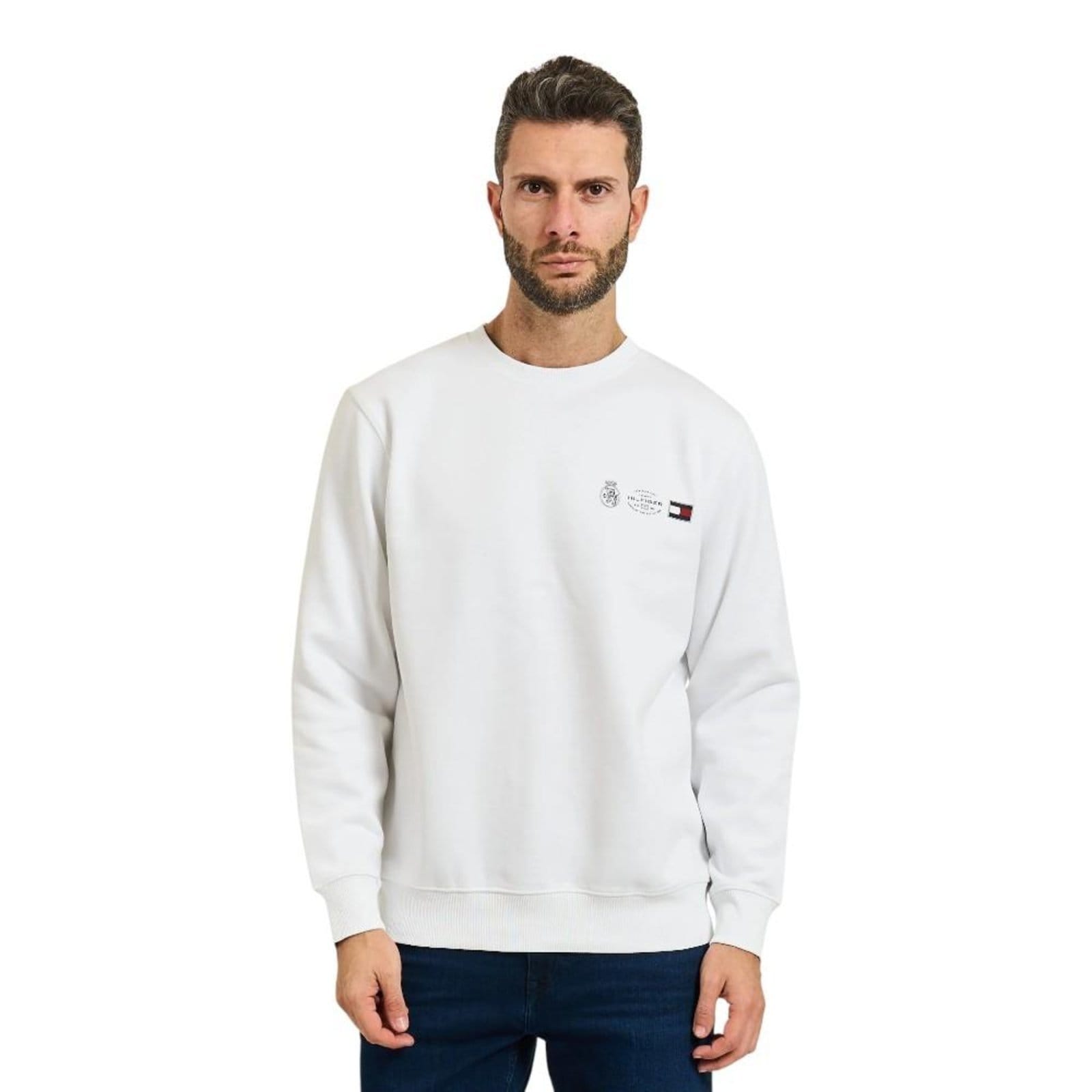 Moletom Tommy Hilfiger Small Crest Outline Crew Neck