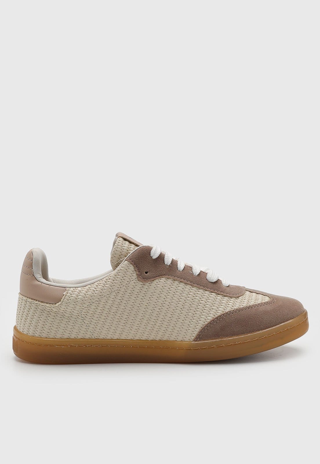 Vista 2 Tênis Feminino Santa Lolla Tramado Camurça Santa Lolla bege