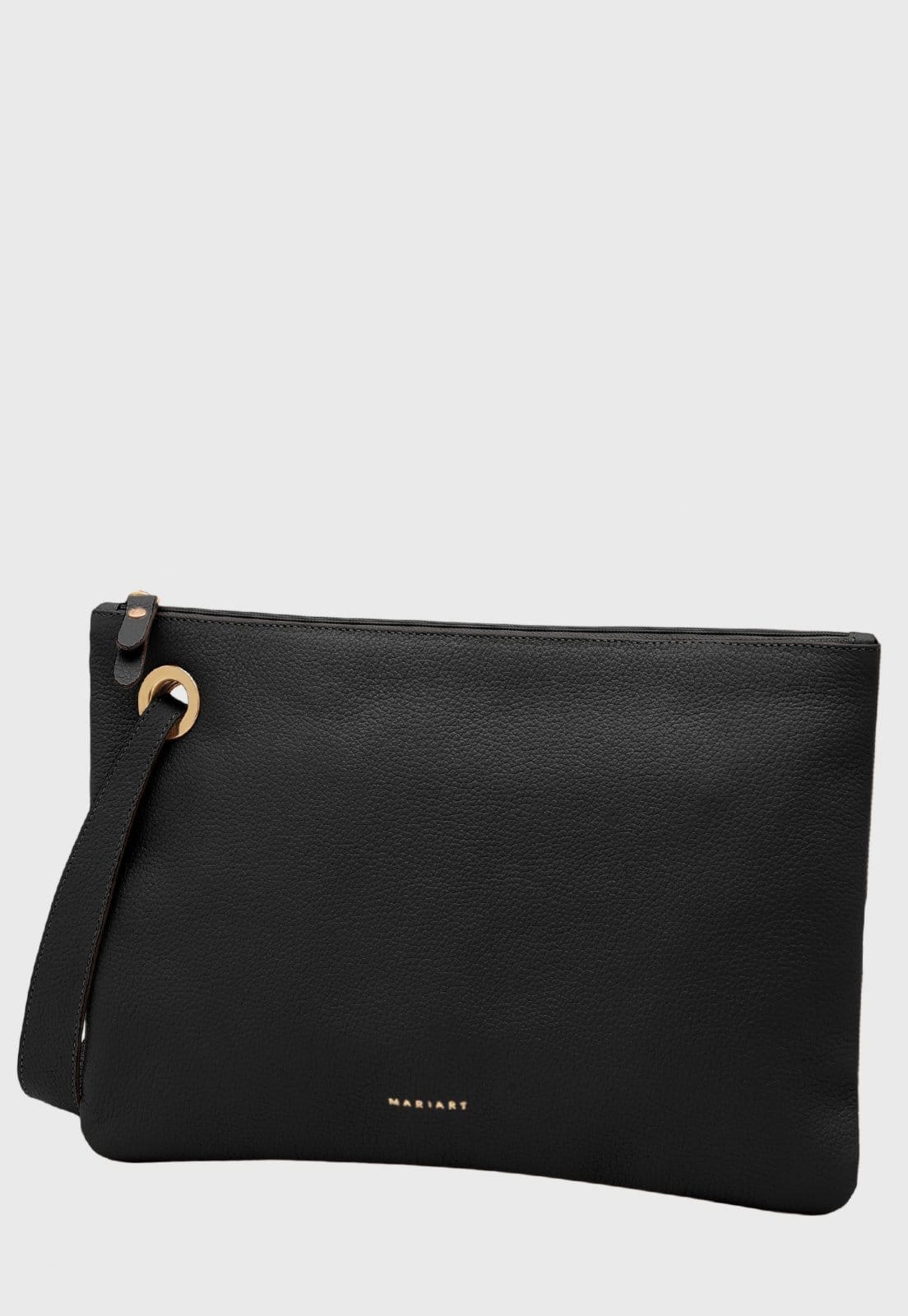 Bolsa Carteira Clutch Couro Mariart Azaleia Preta