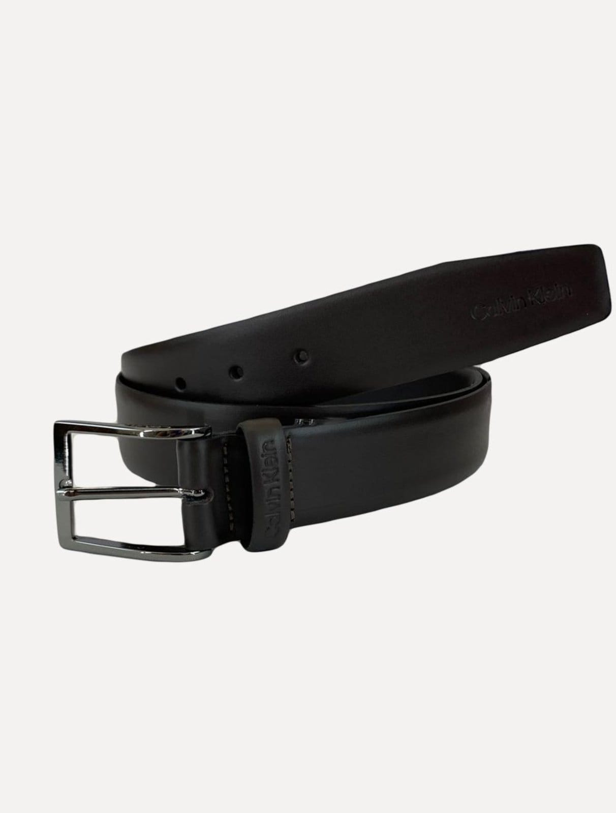 Vista 2 Cinto Calvin Klein Masculino CK Basic Onix Café Calvin Klein marrom