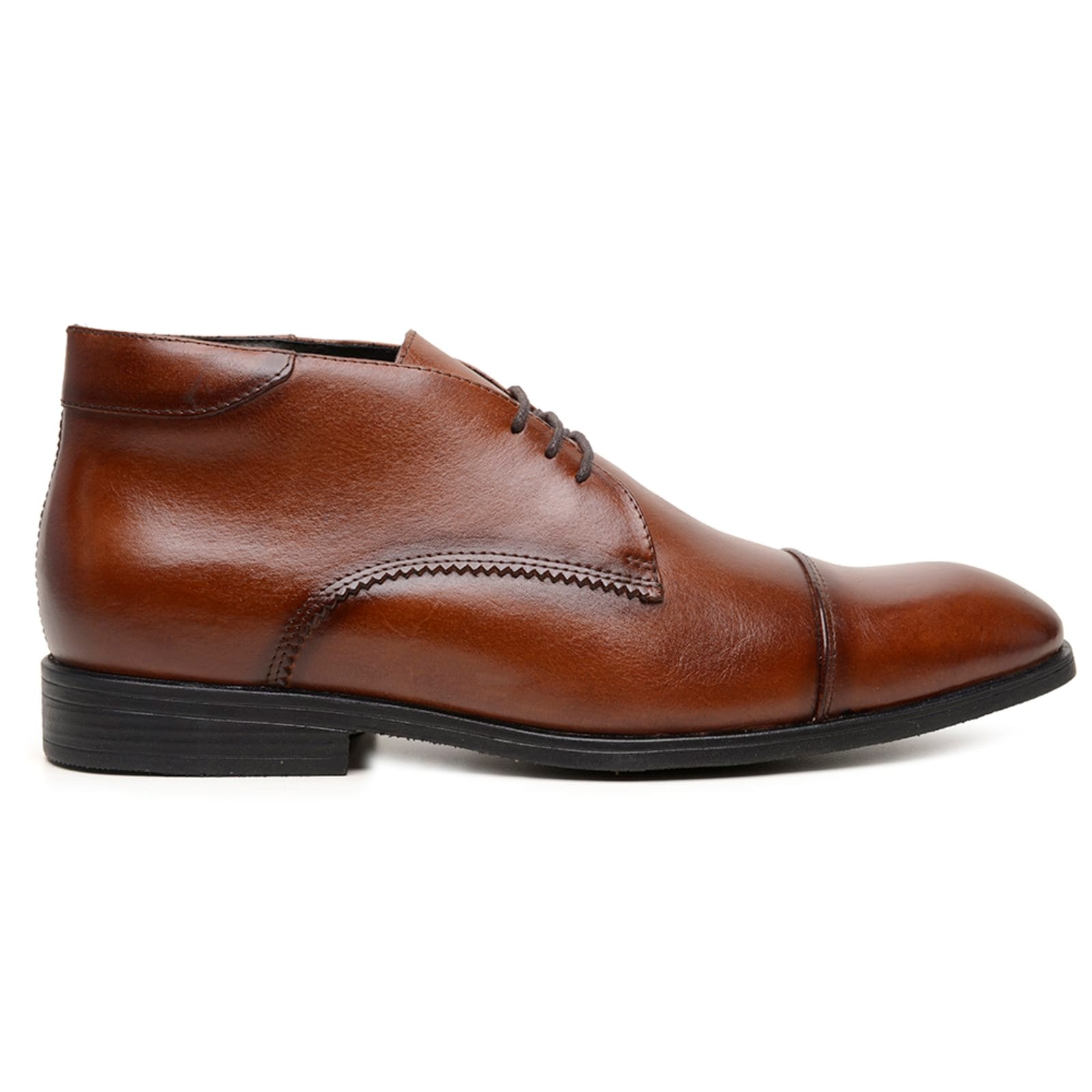 Vista 2 Sapato Masculino Em Couro Veritimo Bota Casual Social Clássica Cano Baixo Elegante Whisky Veritimo marrom
