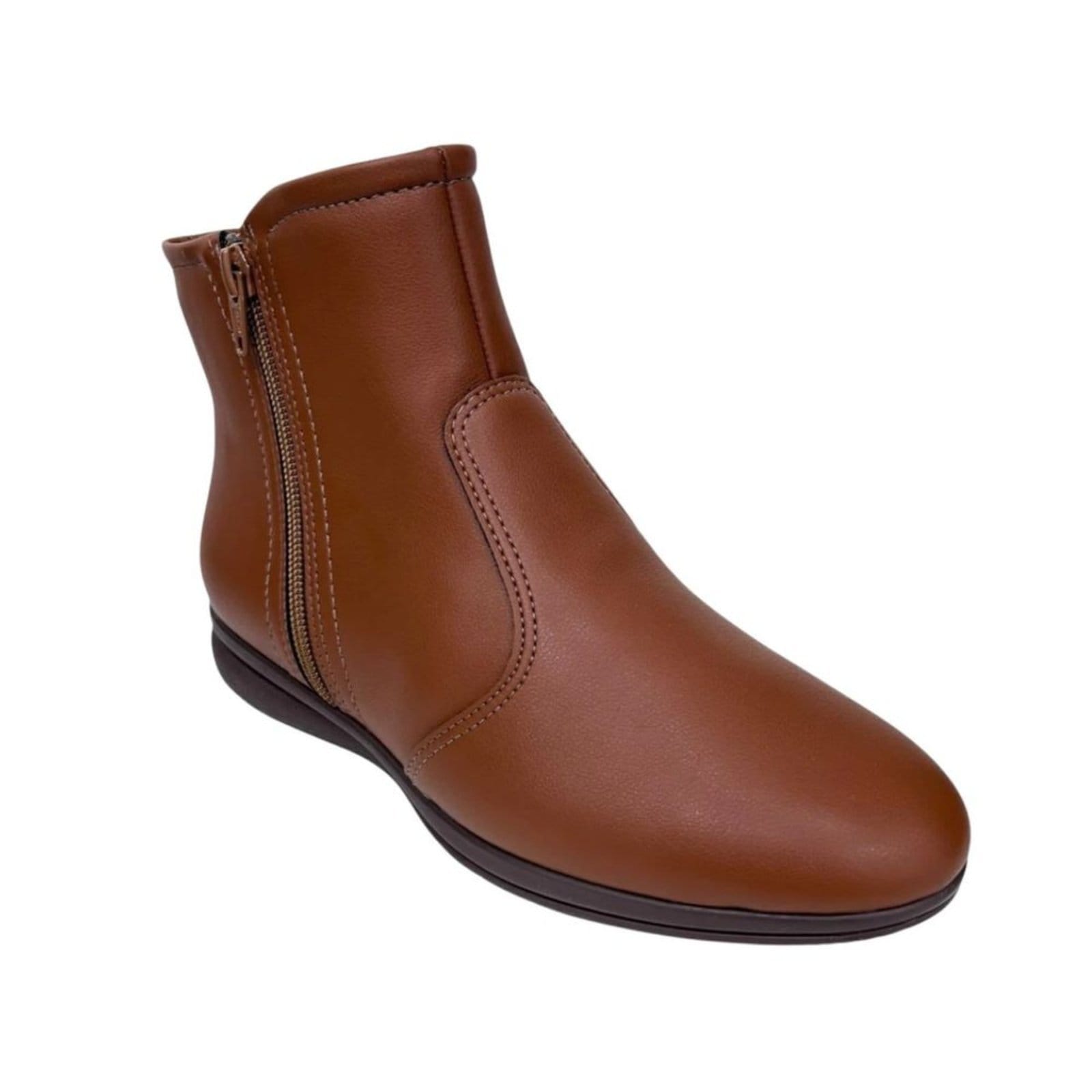 Vista 2 Bota Feminina Rasteira Cano Baixo Piccadilly Piccadilly marrom