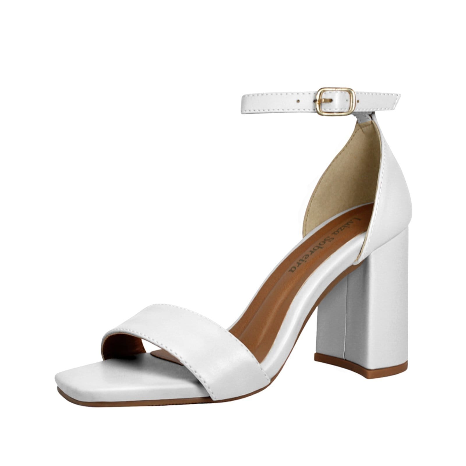 Sandália Salto Alto Grosso Luiza Sobreira Branca Mod. 2123