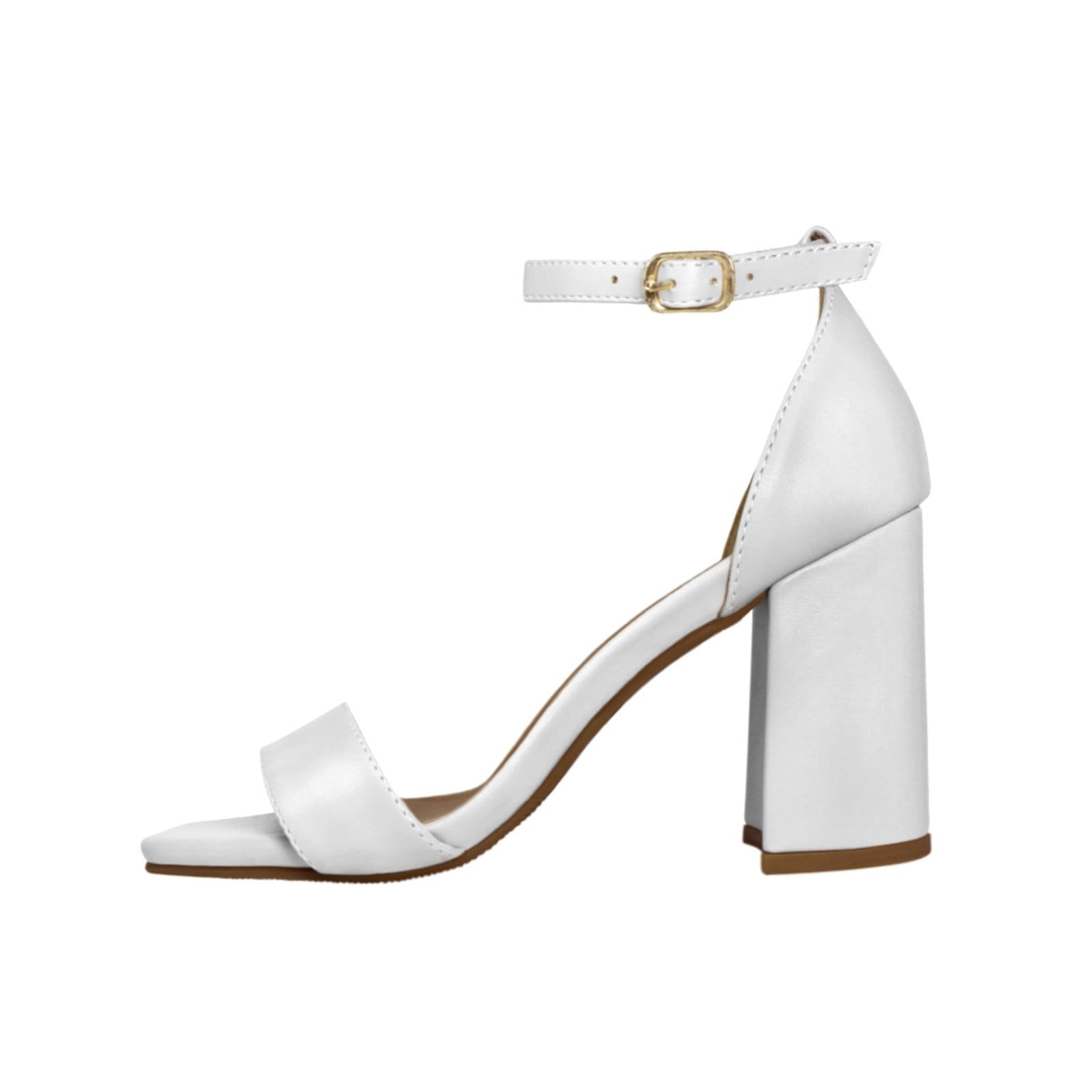 Vista 2 Sandália Salto Alto Grosso Luiza Sobreira Branca Mod. 2123 Luiza Sobreira branco