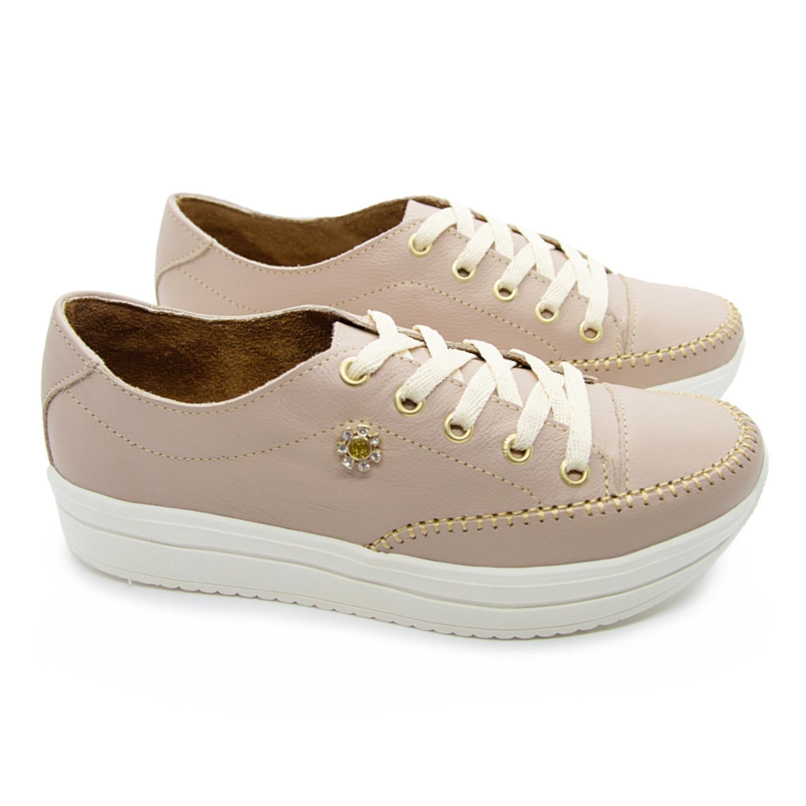 Tênis Sapatênis Paola Ferrara 2024 - COURO - TODO FORRADO - cod807