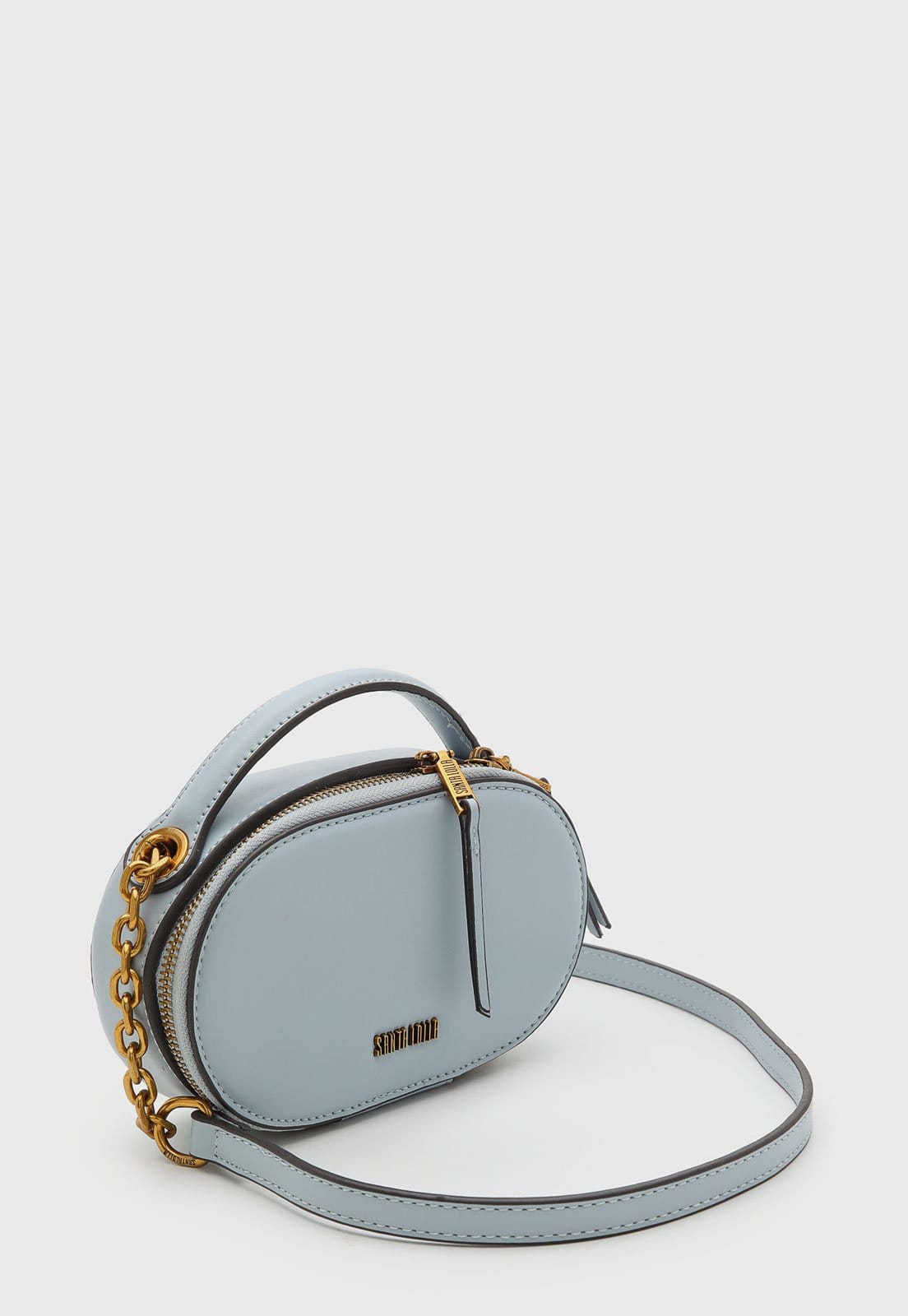 Vista 2 Bolsa Feminina Santa Lolla Oval Claro Santa Lolla azul