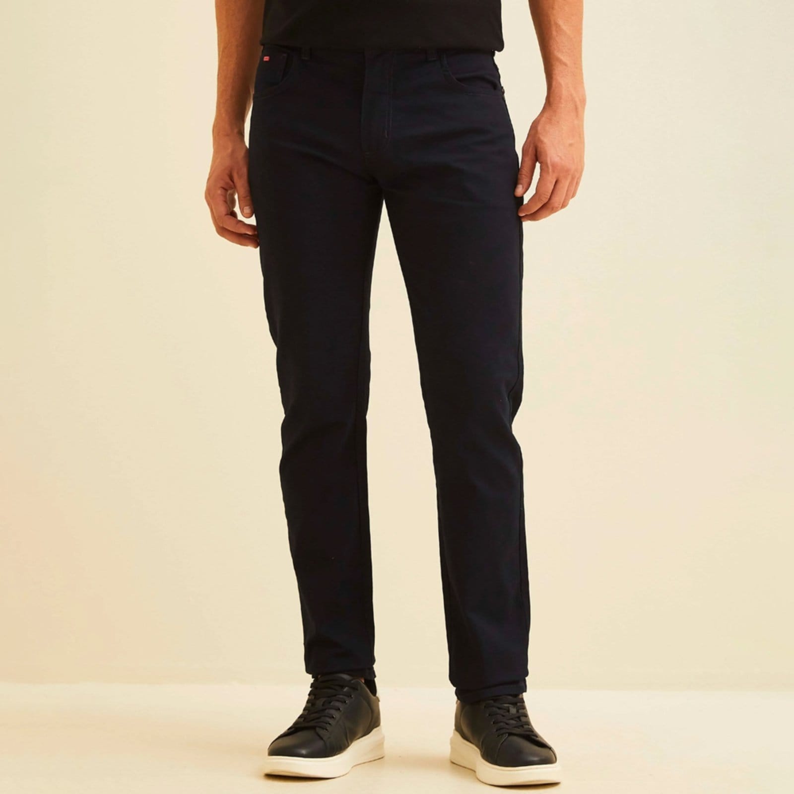 Vista principal Calça Sarja Forum Paul Slim Ve26 Marinho Masculino Forum azul marinho