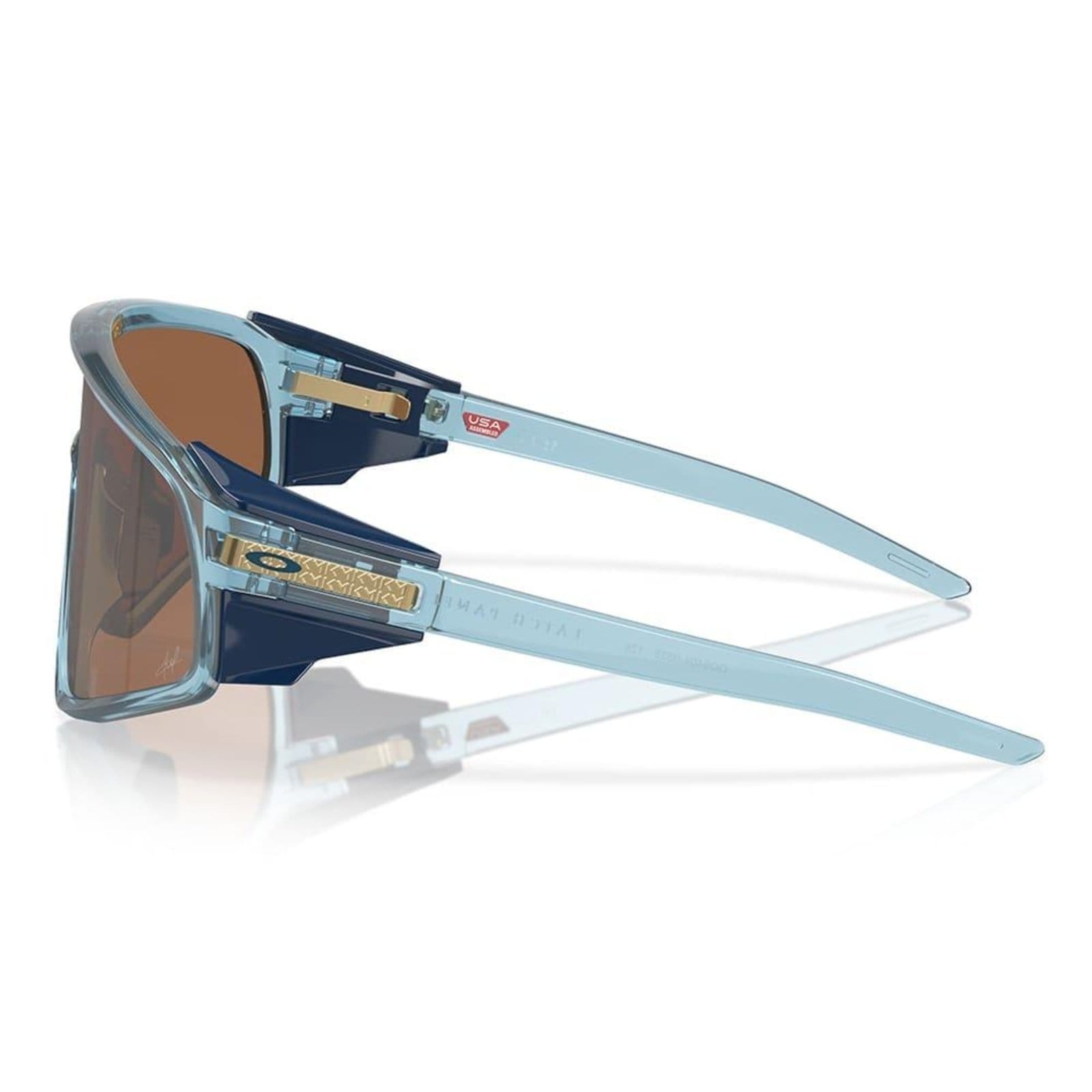Vista 2 Óculos de Sol Oakley Latch Panel Ttransparent Stonewash 0835 Oakley azul