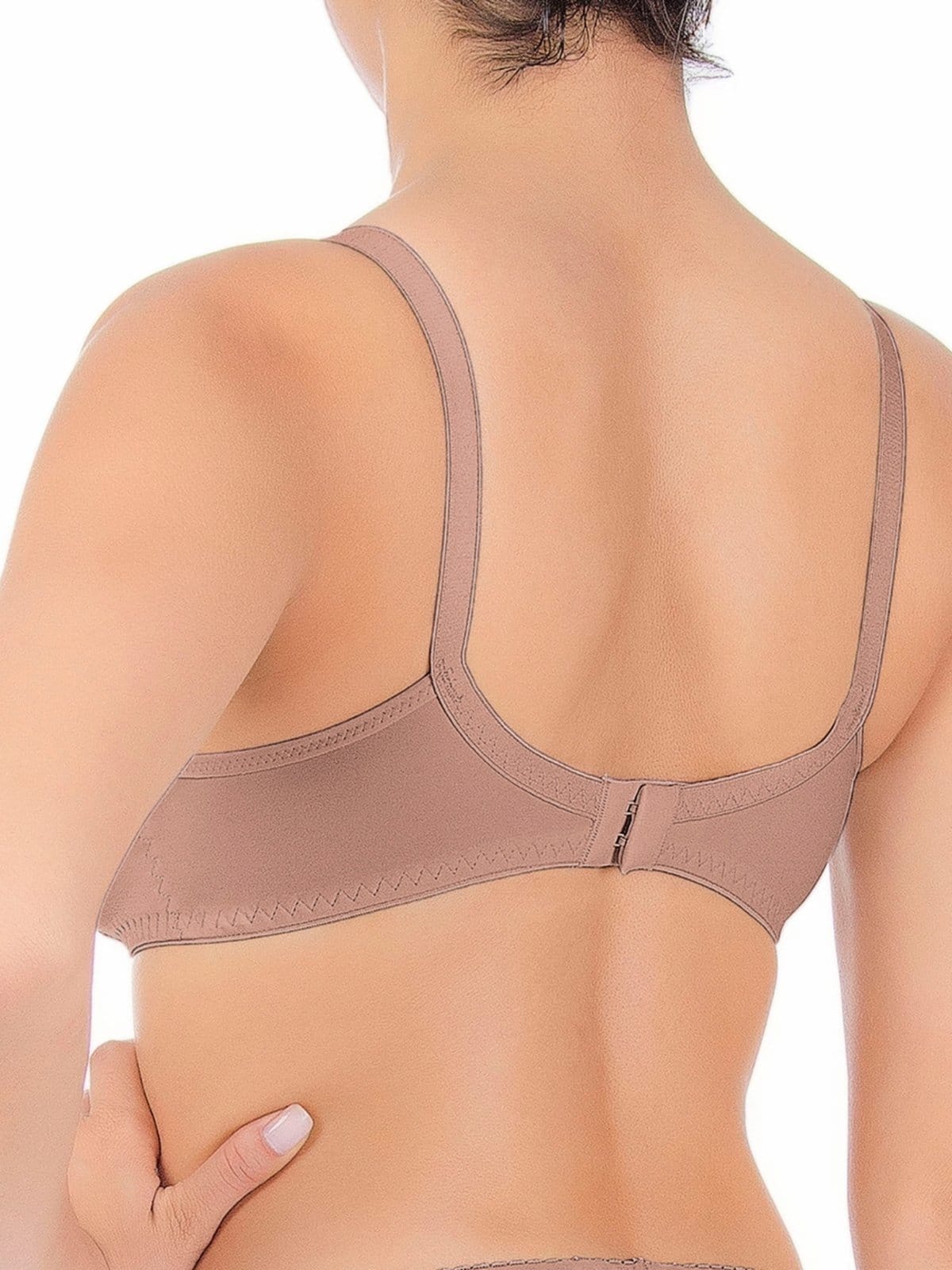 Vista 2 Sutiã sem Aro e sem Bojo Duloren 121519 Taça B Duloren bege