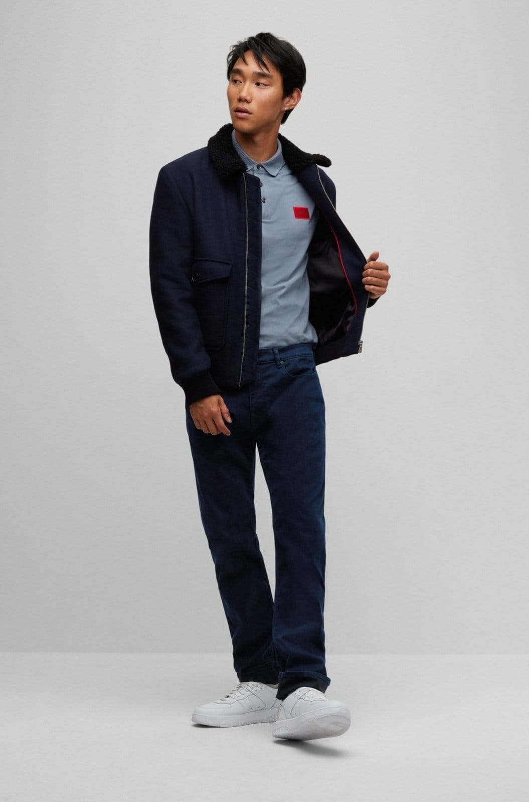 Vista 2 Calça Jeans Slim De Em Denim Super Macio Azul Escuro Azul - 36 HUGO azul denim