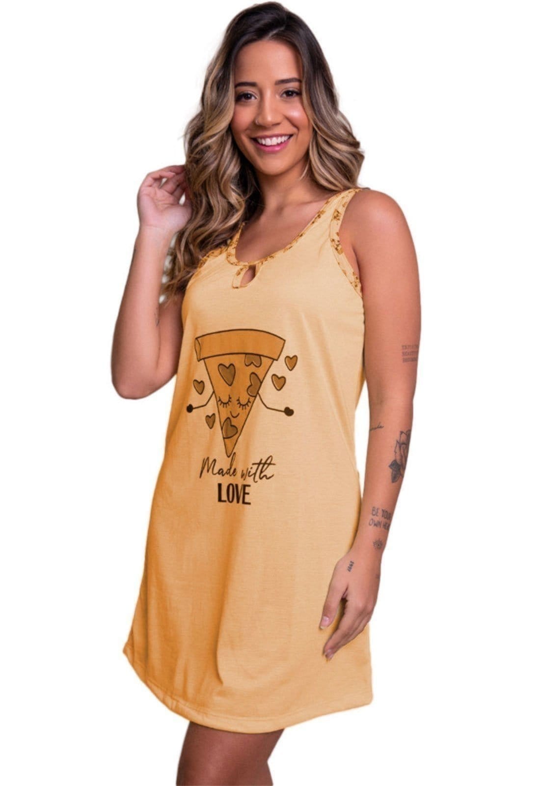 Camisola Feminina Malha Serra e Mar Modas Estampada Nathália