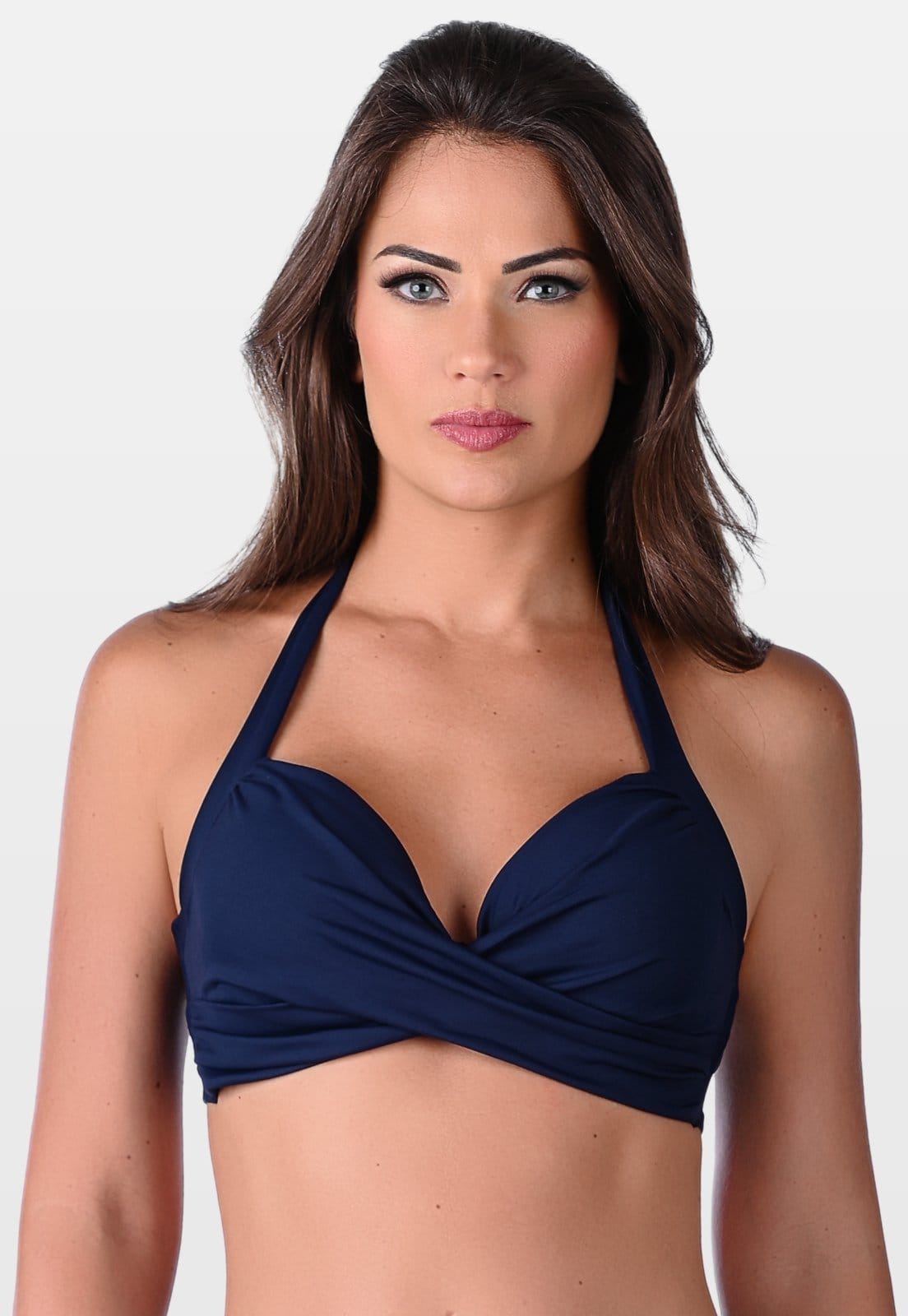 Top Summer Soul Reforçado Bojo Meia Taça e Aro Detalhe Frontal Com Amarração Escuro