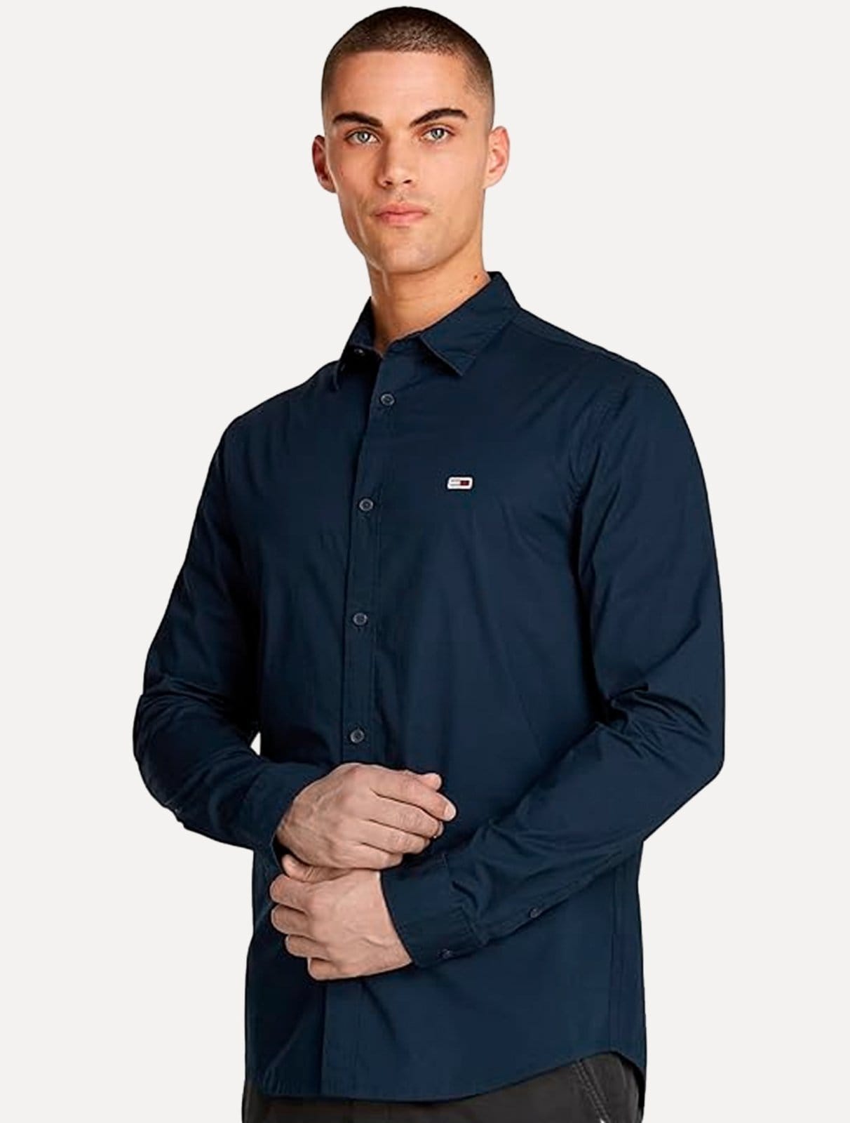 Camisa Tommy Jeans Masculina Regular Entry Poplin