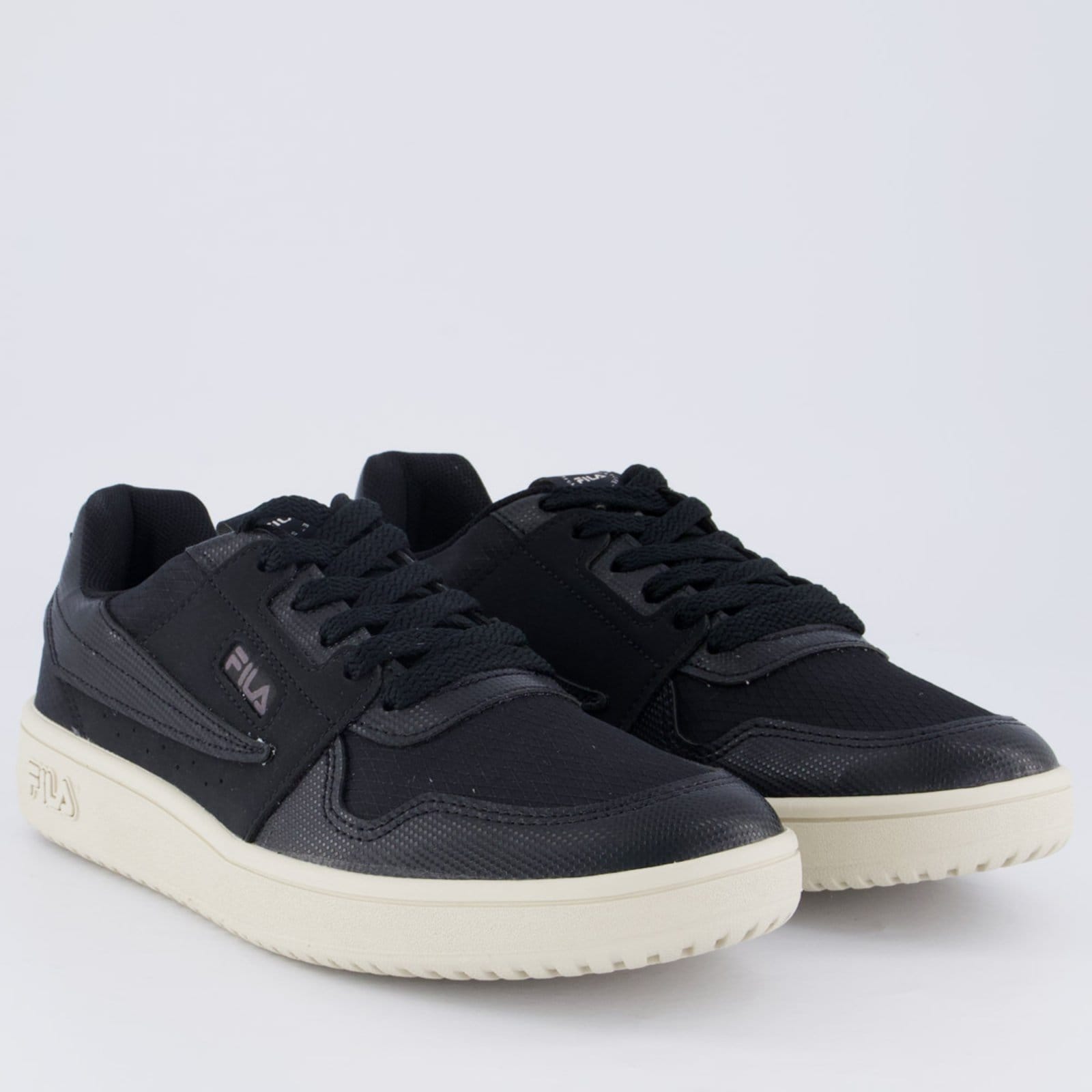 Vista 2 Tênis Fila ACD Classic Feminino e Bege Fila preto