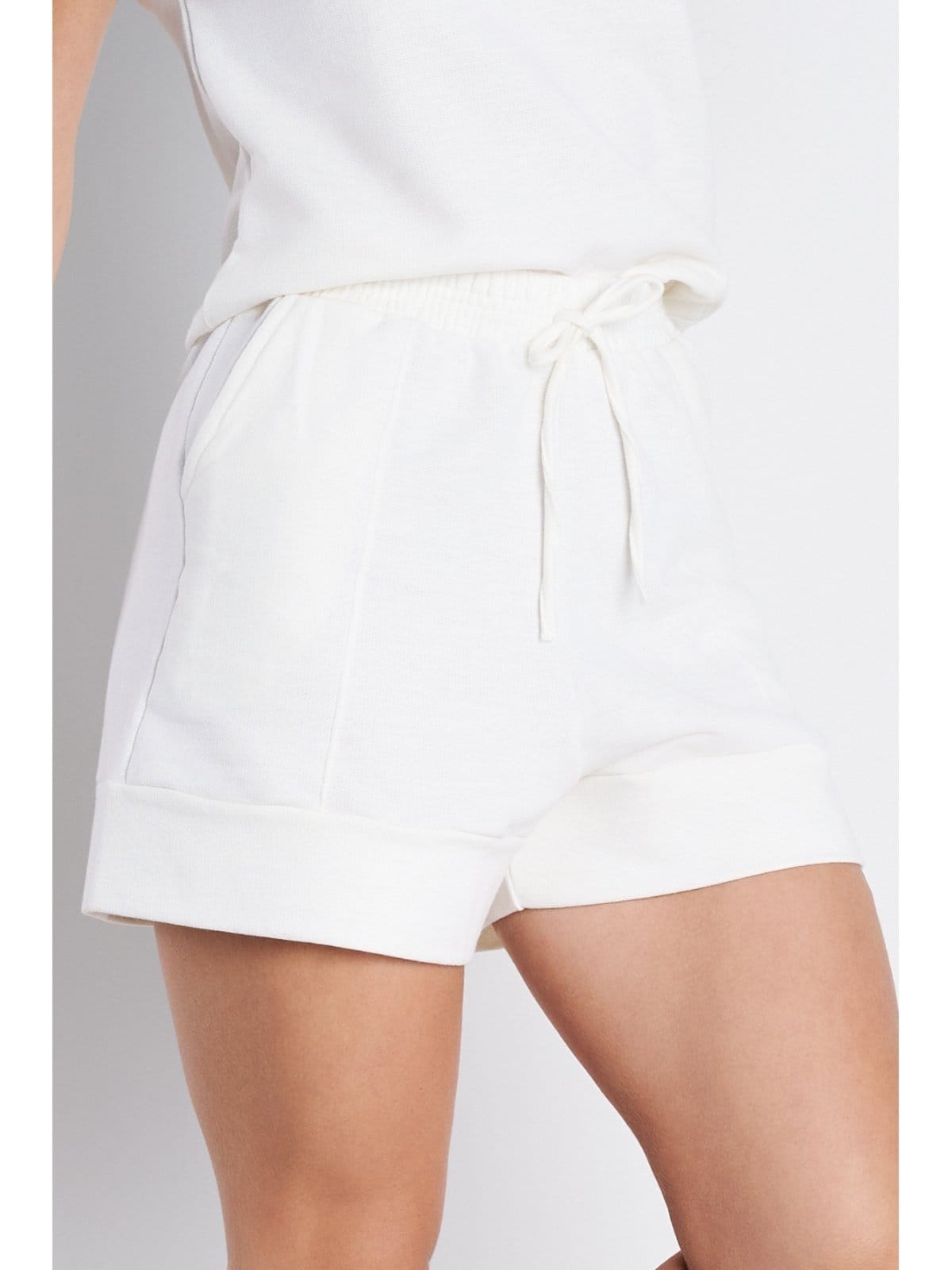 Short Feminino MeuJeans Serena Moletinho Off White