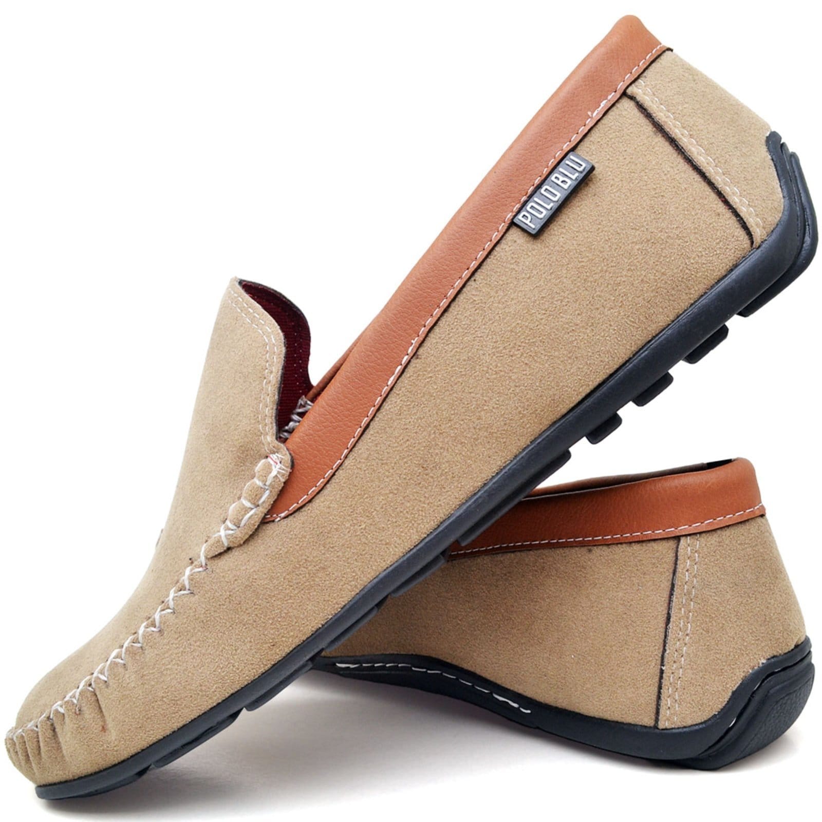 Sapato Mocassim Masculino Leve e Casual na cor Claro