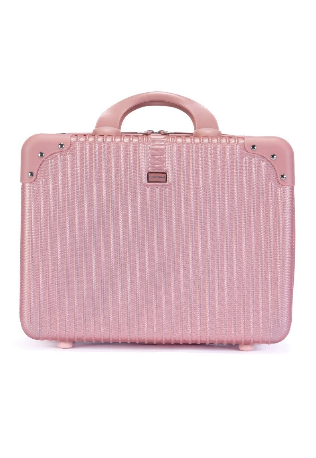 Frasqueira De Viagem Necessaire Mala De Mão Centurion Reforçada Em Abs Cor Frasqueira Bege Desenho Do Tecido Lisa