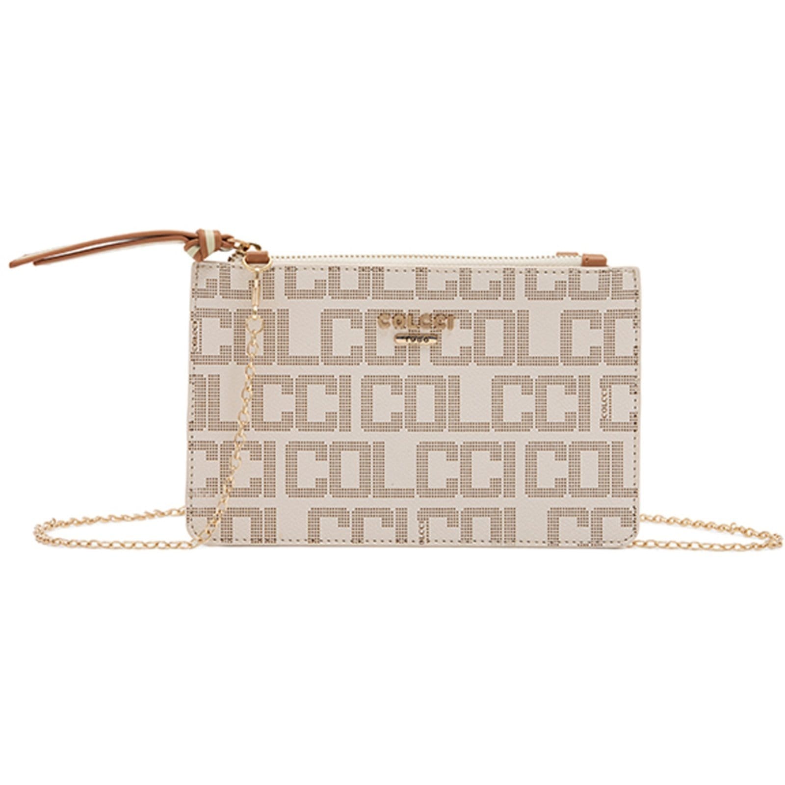 Bolsa Crossbody Colcci Monograma Pr25a Off White Feminino