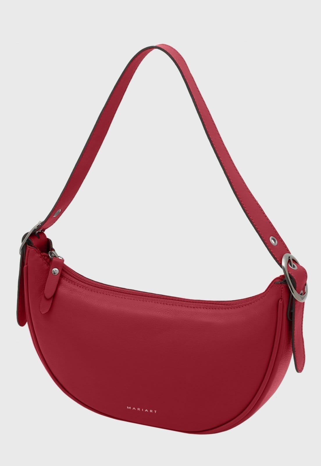 Bolsa Shoulder Couro Mariart Lima Vermelho Scarlet