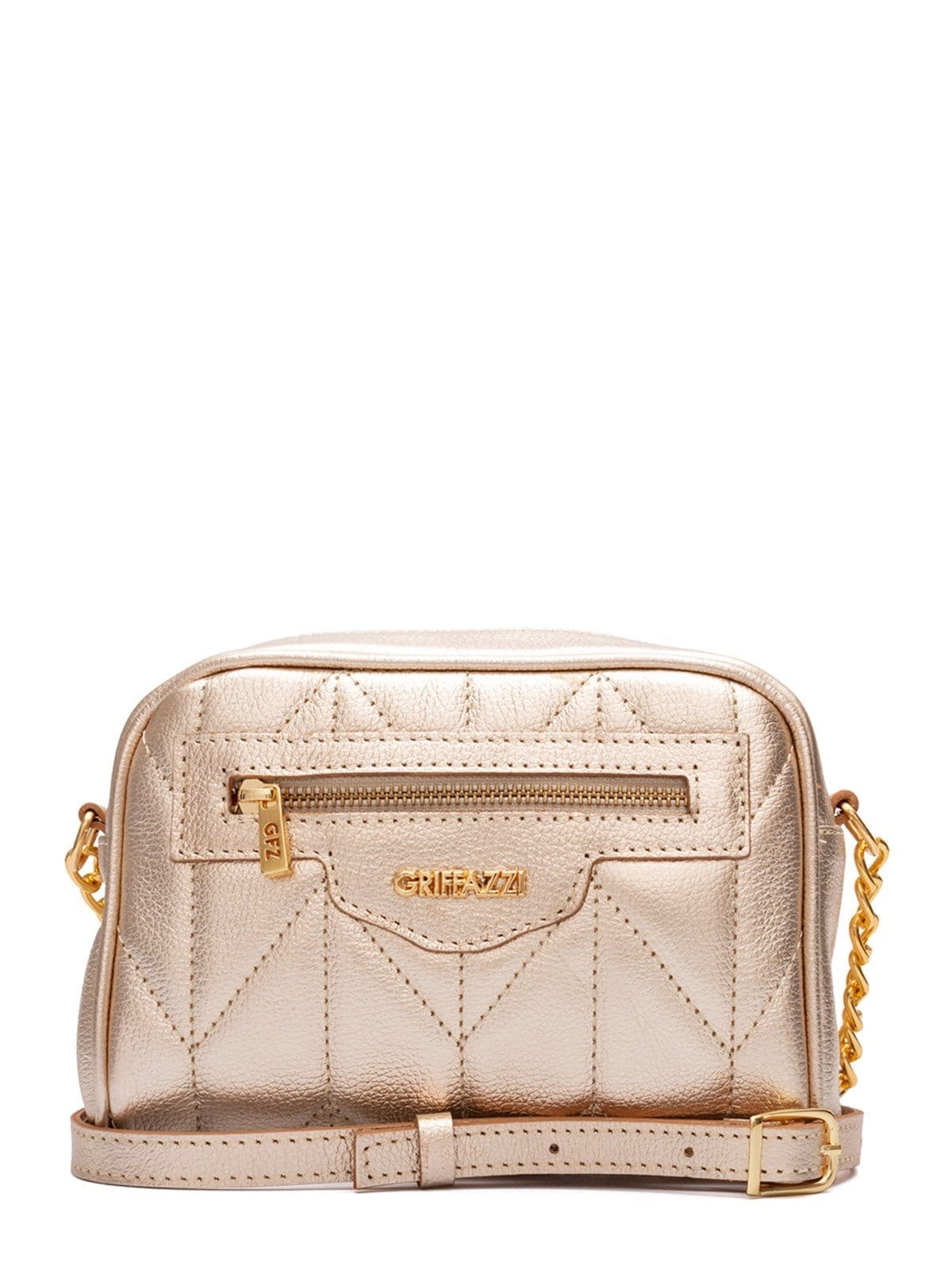 Bolsa de Couro Griffazzi Ombro Ouro