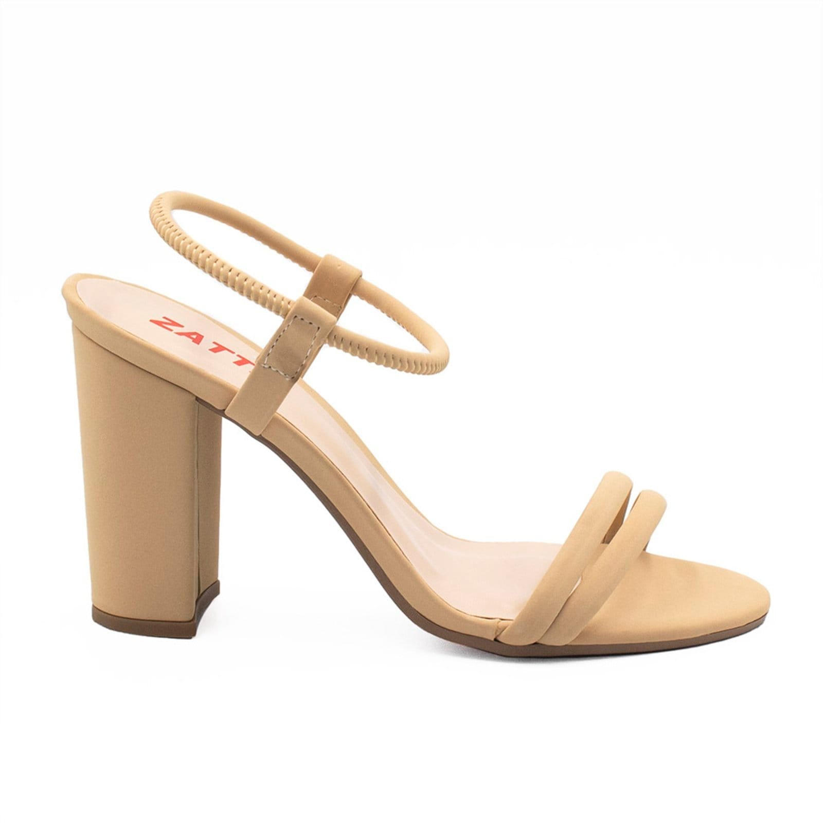 Sandália Zatta Salto Bloco Alto Tubinho