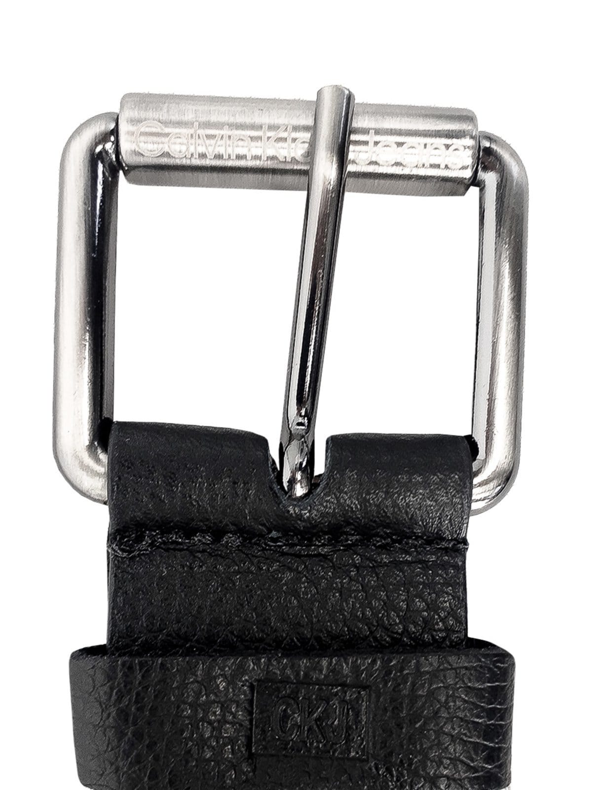 Vista 2 Cinto Calvin Klein Jeans Masculino Couro Roller Logo Calvin Klein preto