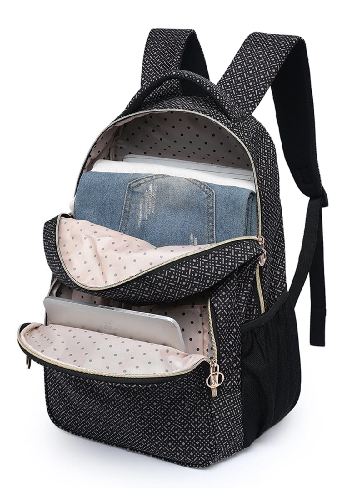 Vista 2 Infantil - Mochila Feminina de Bolinha Spector Marquesa Spector marrom