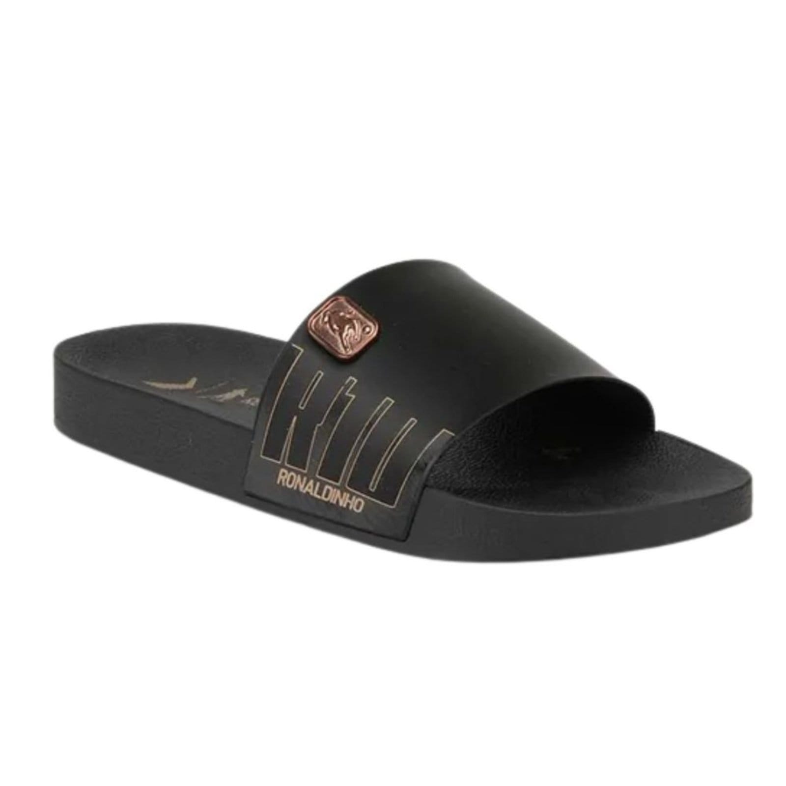 Vista 2 Chinelo Masculino Slide Rider R10 Rider preto