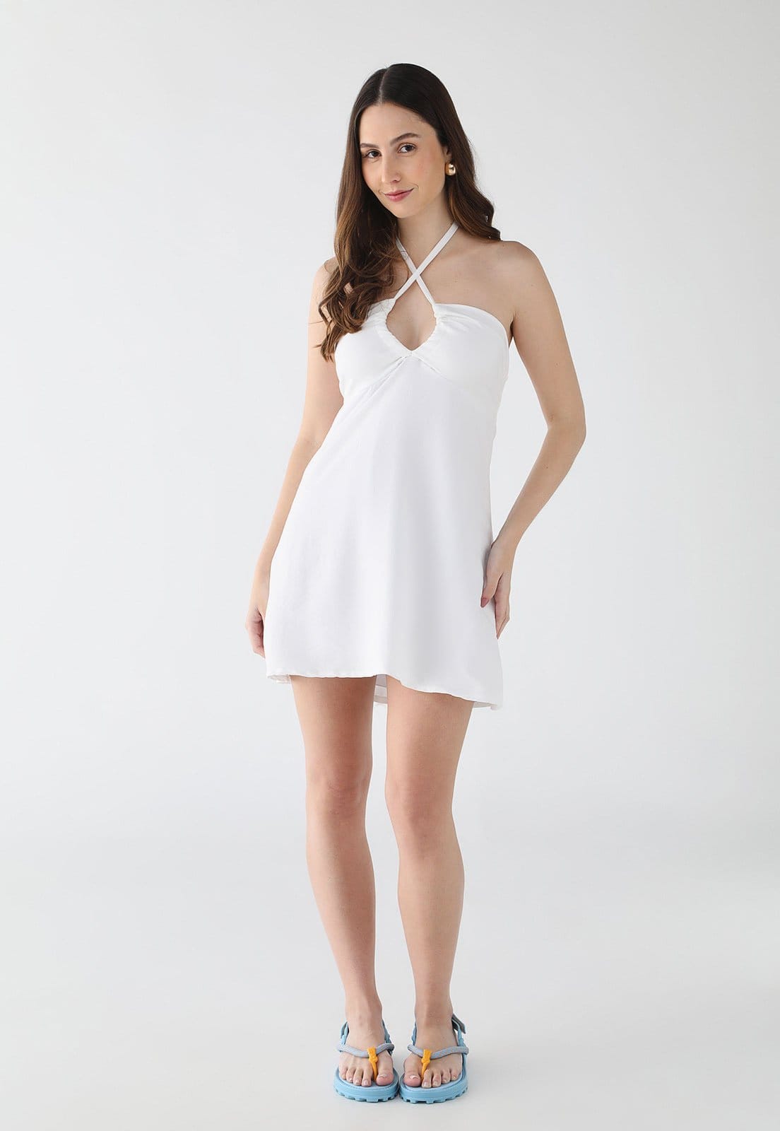 Vista 2 Vestido Feminino Volcom Dream Curto Volcom branco