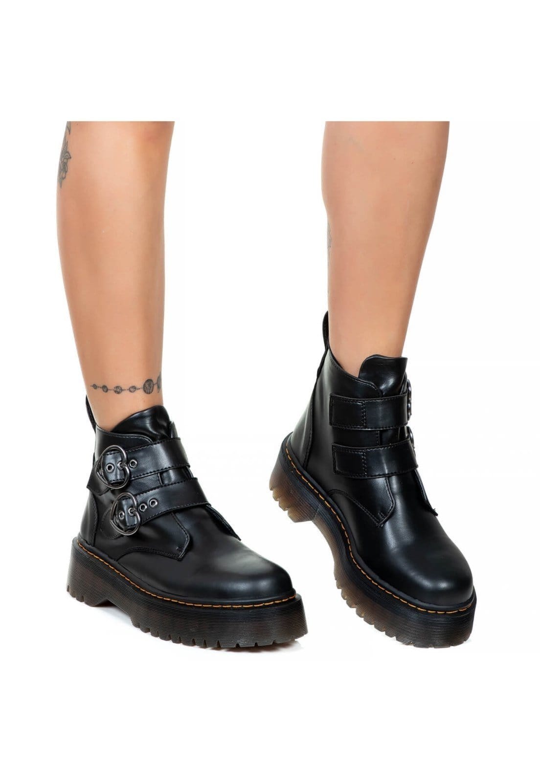 Vista 2 Coturno Tratorado Afrodite Estilo Veggie ESTILO VEGGIE SHOES preto