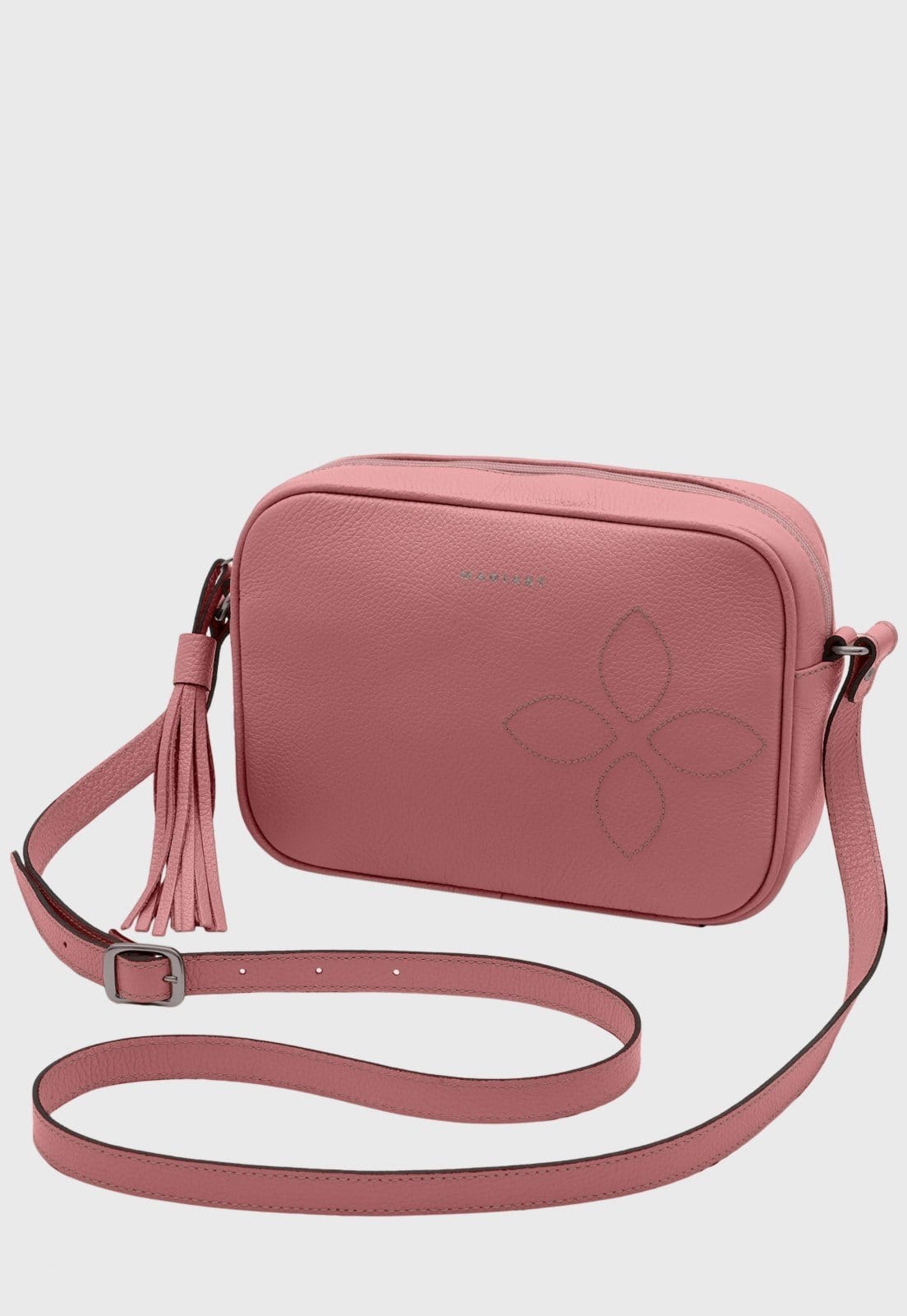 Bolsa Transversal Couro Mariart Calêndula Blush