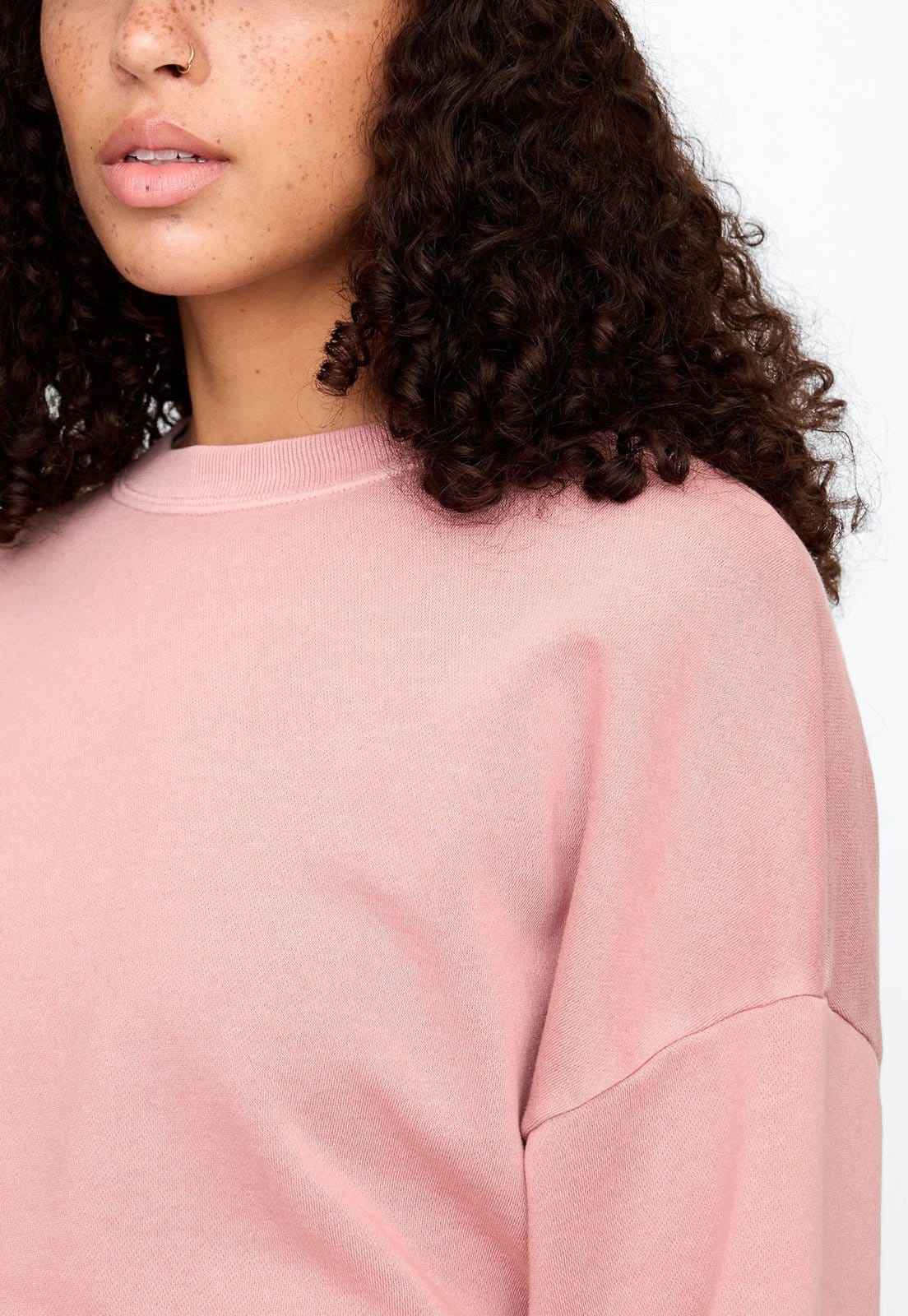 Vista 2 Blusa de Moletom Fechada GAP Lisa GAP rosa