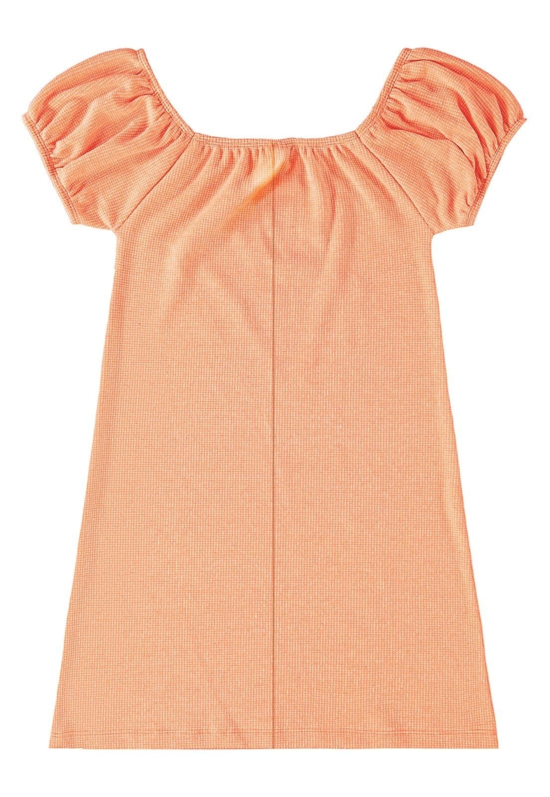 Vista 2 Infantil - Vestido em Tricot Gloss Gloss laranja