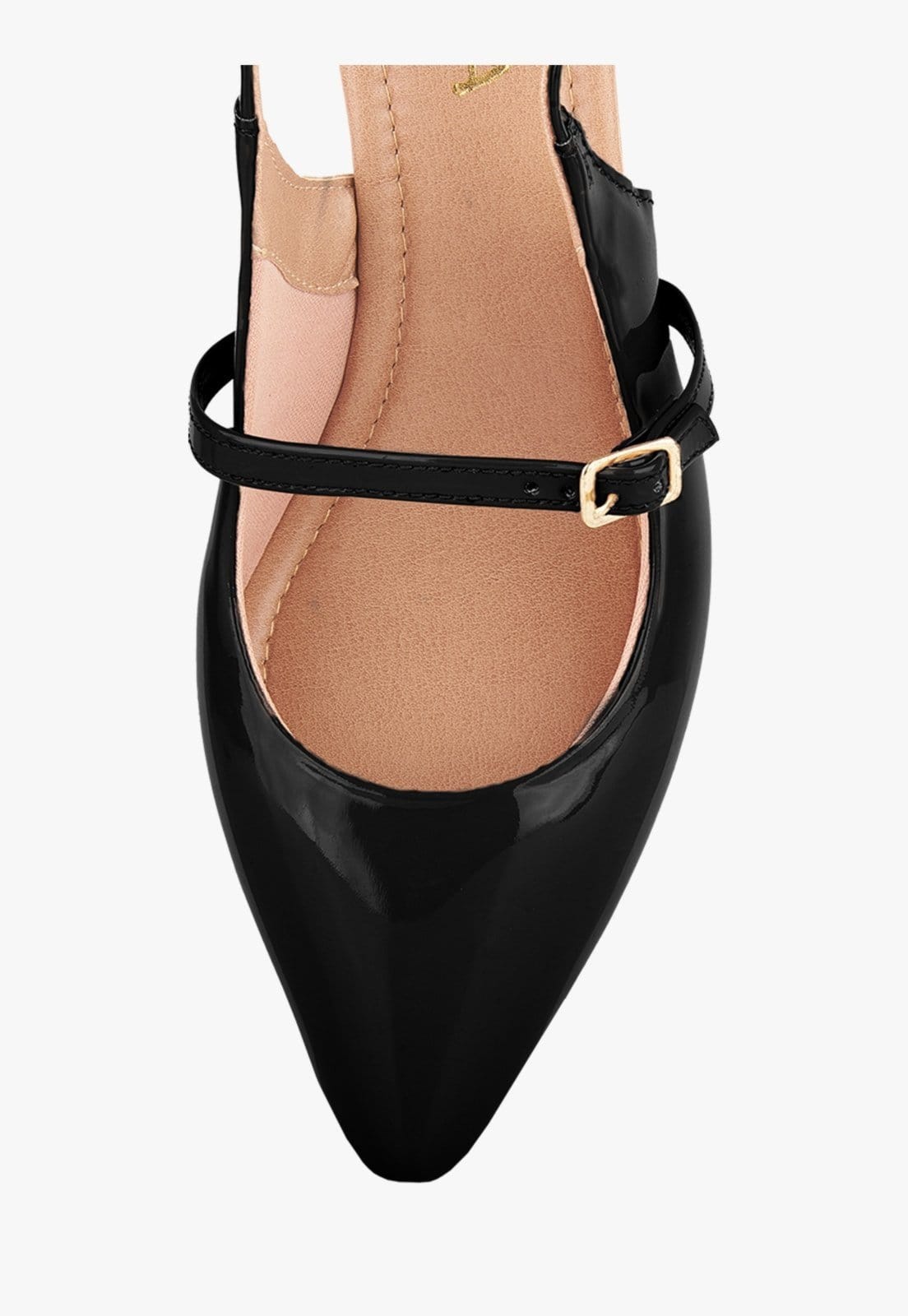 Vista 2 Scarpin Feminino Takata Slingback Salto Baixo Bloco Fivela Mary Jane TAKATA BY RAFAEL TAKATA preto