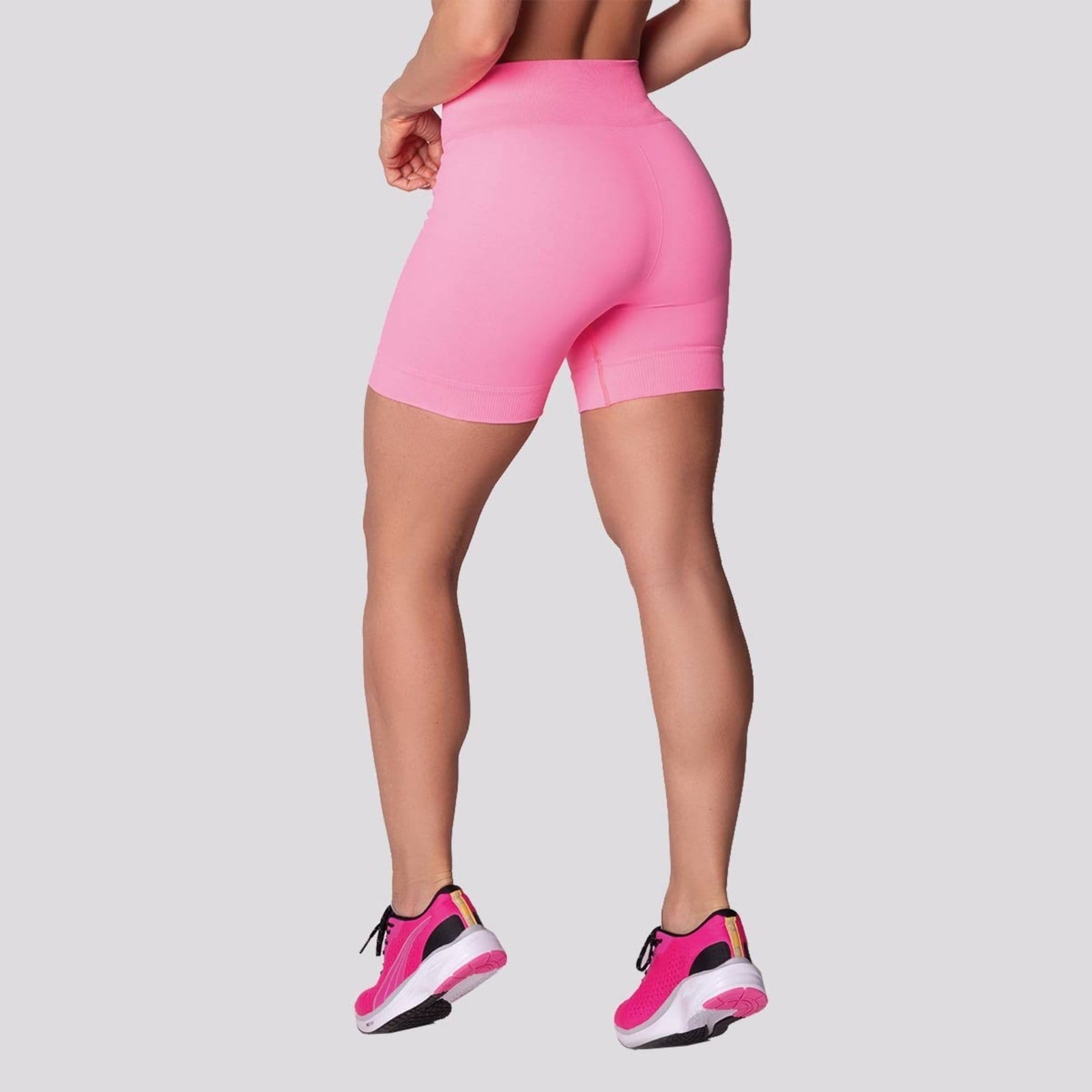 Shorts Selene Canelado Sem Costura Feminino Neon