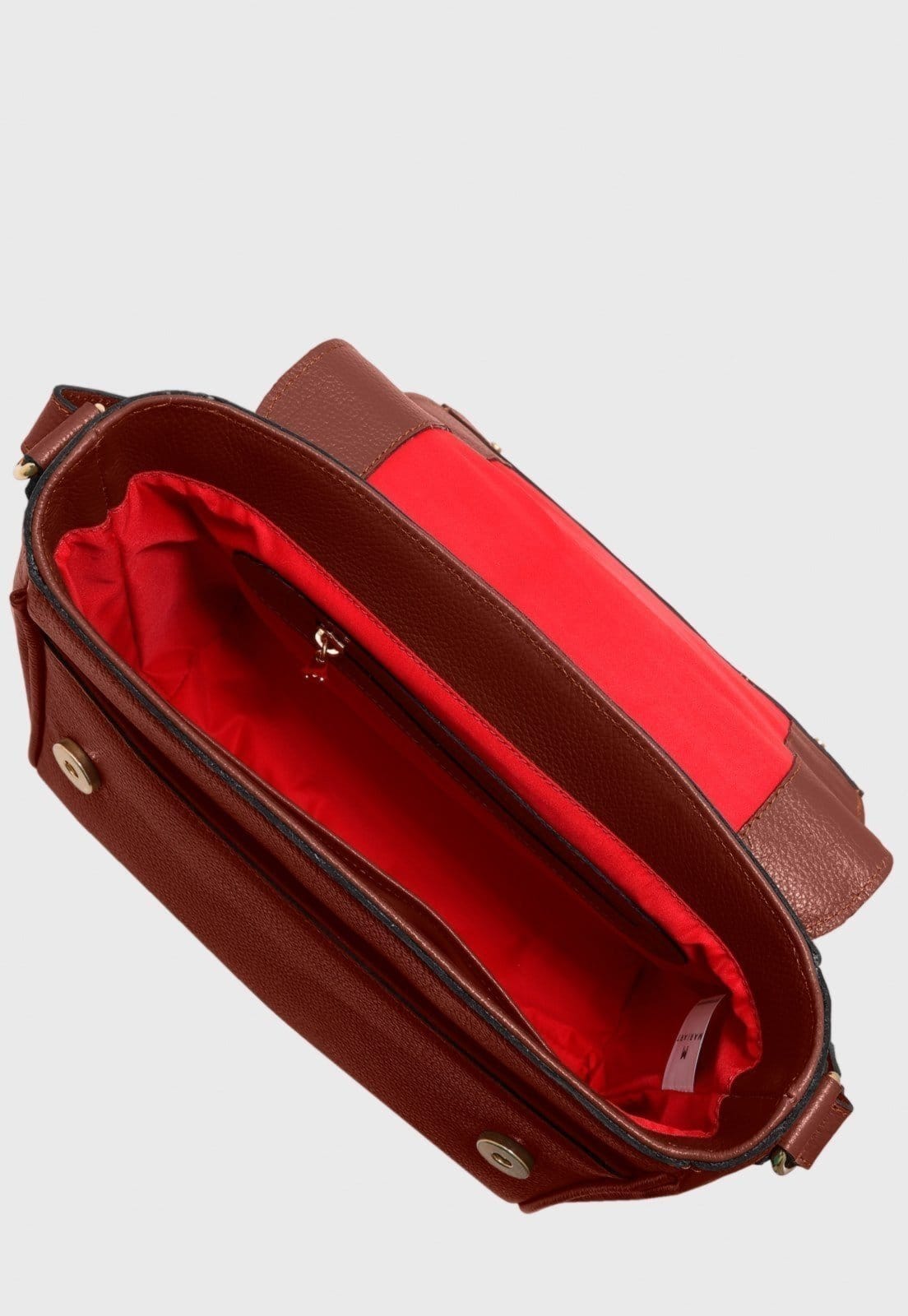 Vista 2 Bolsa Transversal Couro Mariart Sauípe Terracota Mariart bordô