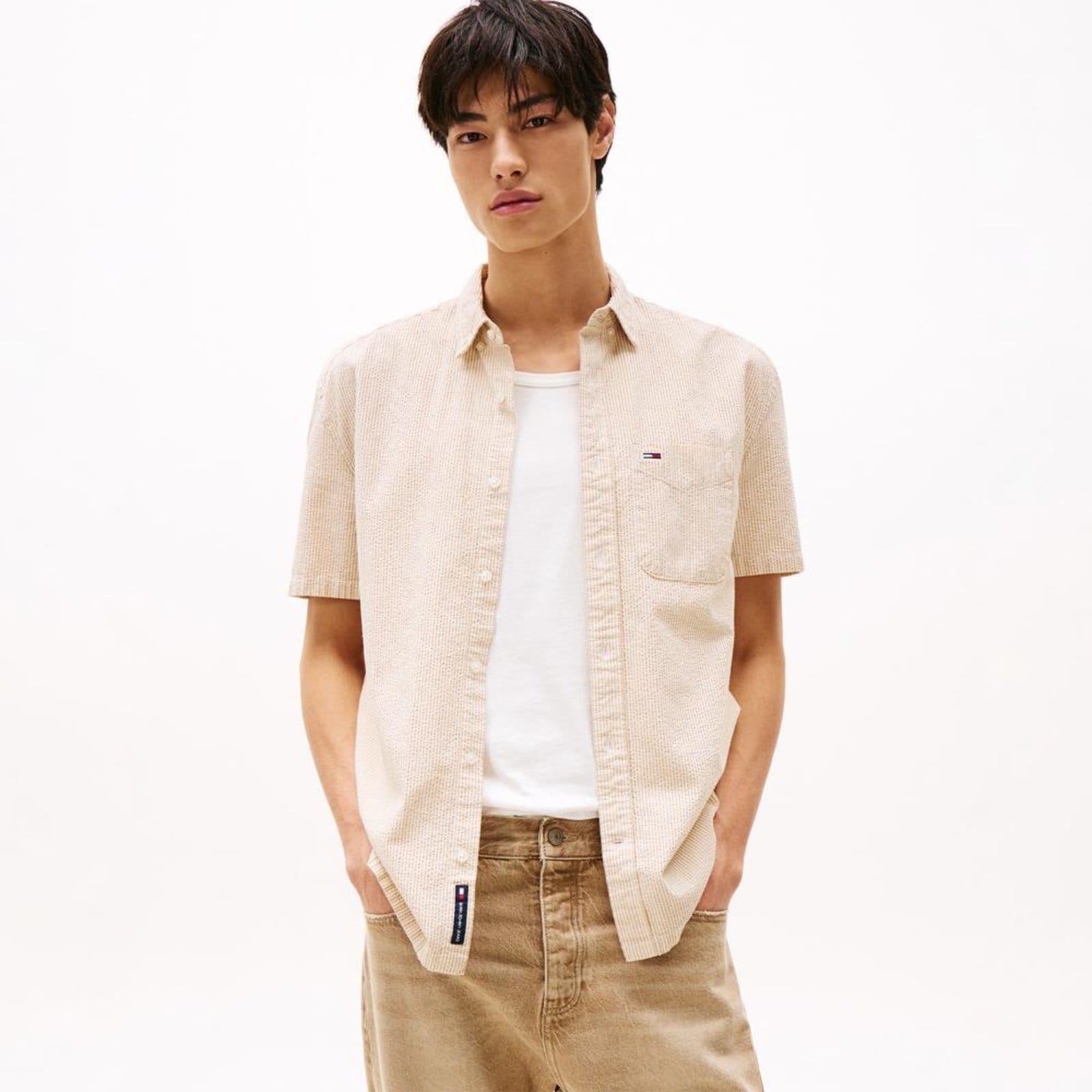 Camisa Anarruga Manga Curta Tommy Jeans - EEG