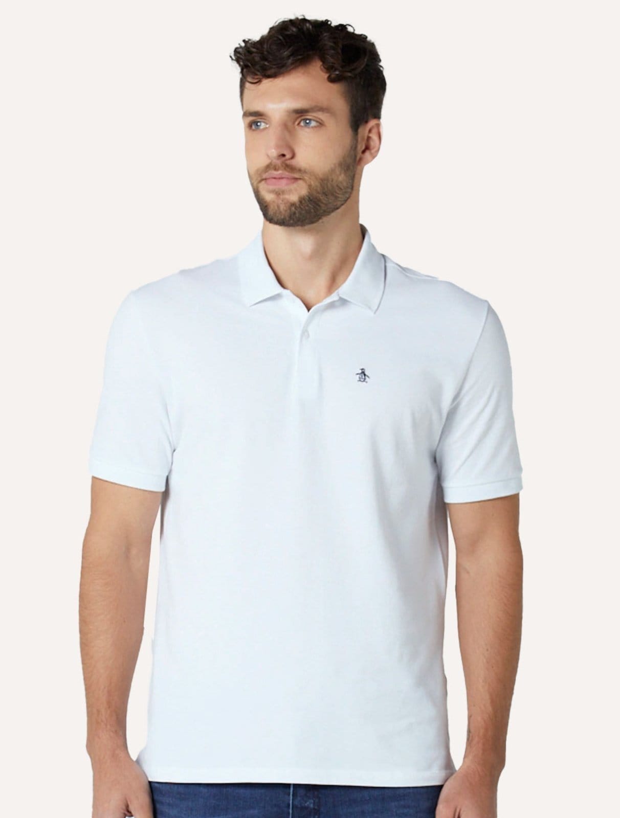 Polo Original Penguin Piquet OPKB00050 Branca