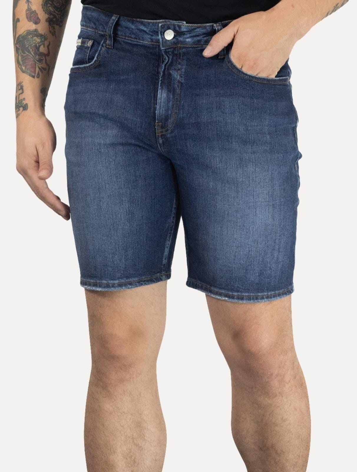 Bermuda Calvin Klein Jeans Masculina Five Pockets Médio