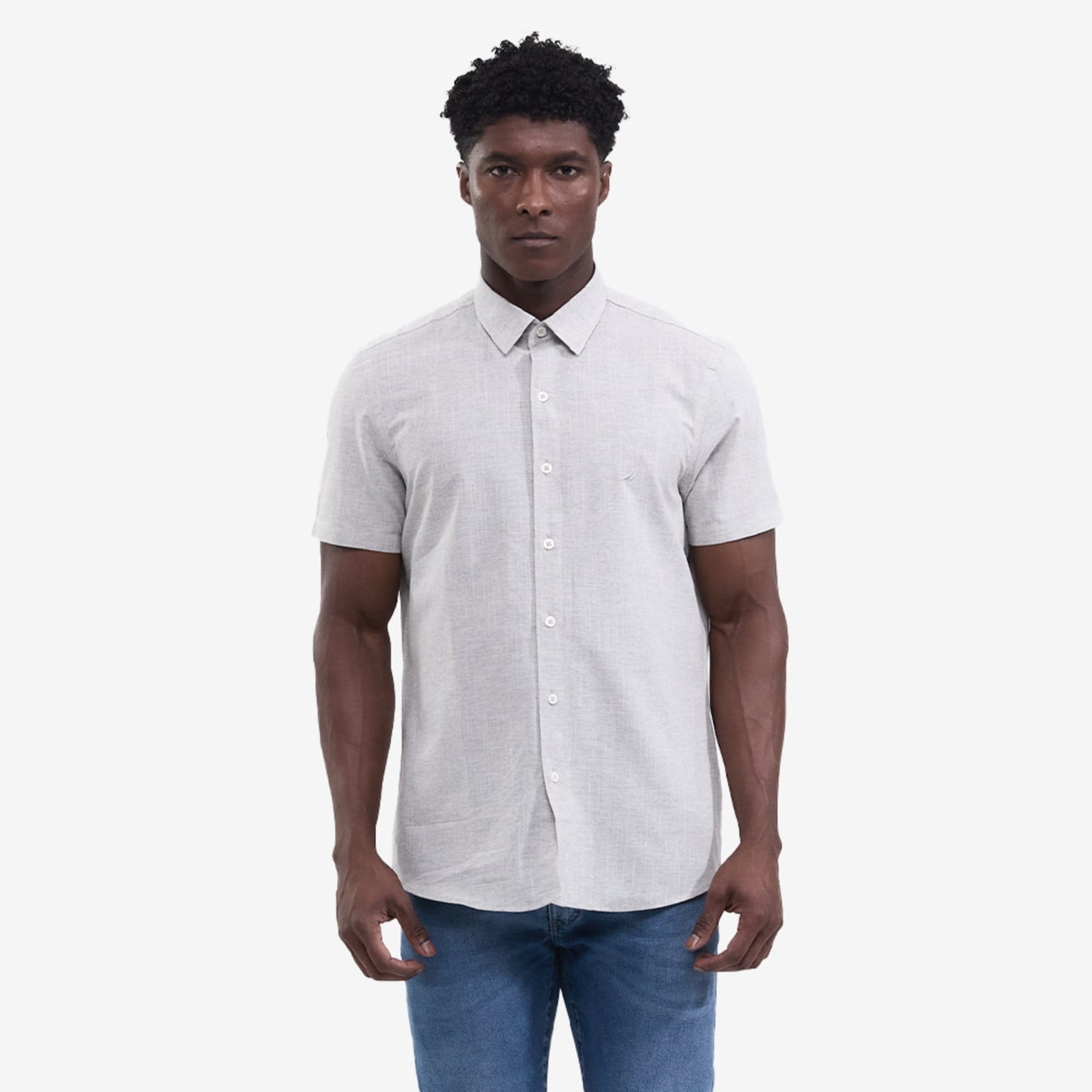 Camisa Nautica Manga Curta Fine