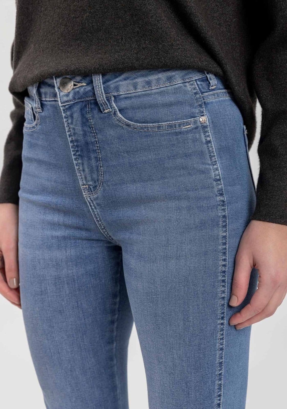 Vista 2 Calça Jeans Skinny Com Cintura Alta E Tecnologia Perfect Lez a Lez azul