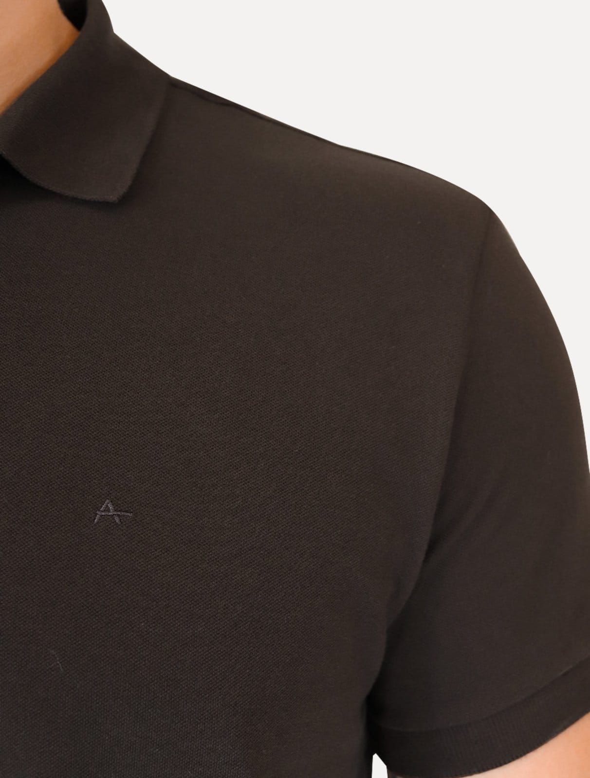 Vista 2 Polo Aramis Masculina Basic Piquet Mono Escuro Aramis marrom